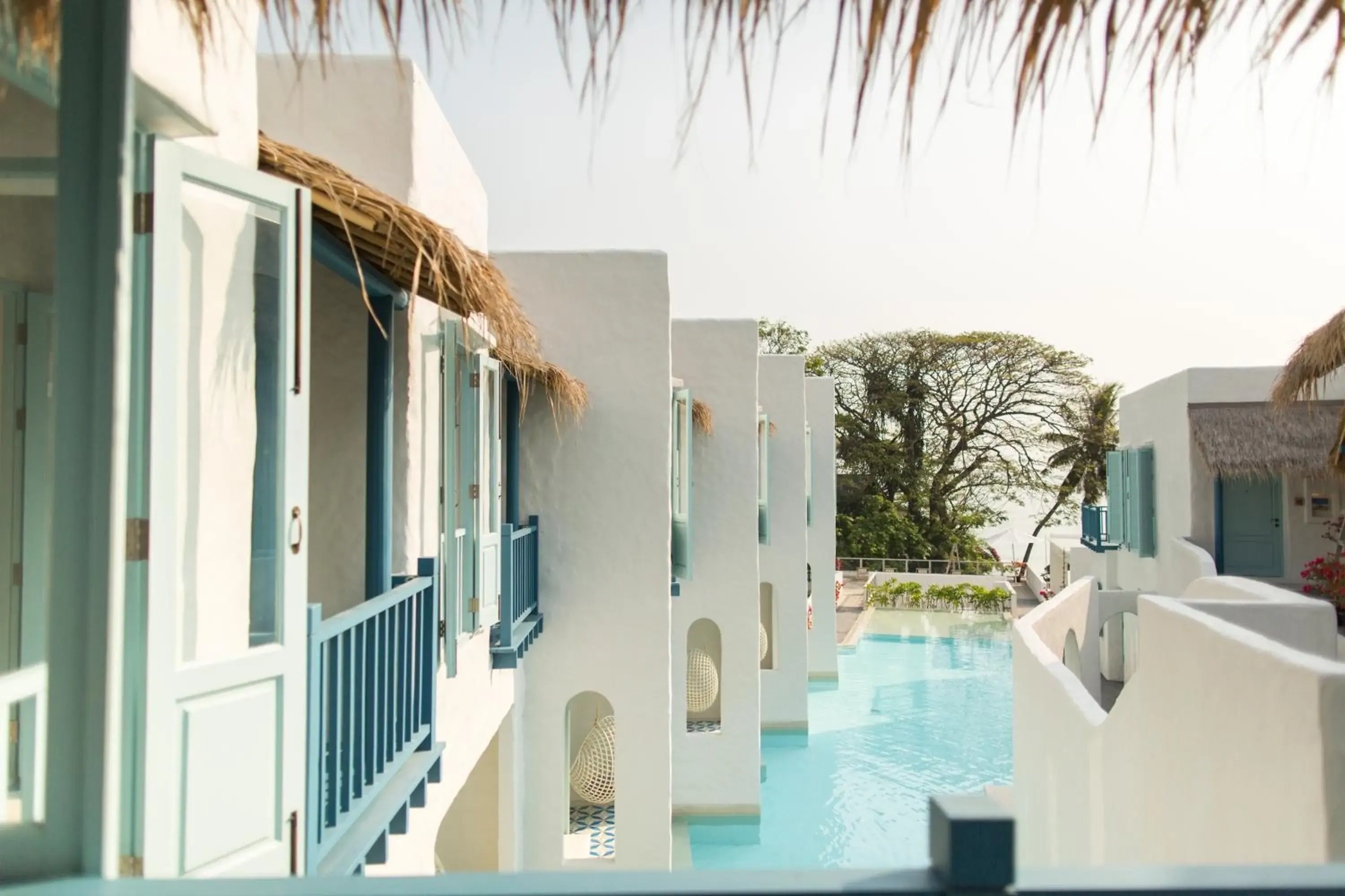 Pool view in Resort de Paskani Pool view in Resort de Paskani