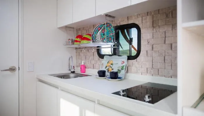 Kitchen or kitchenette in Red Windmill Pension