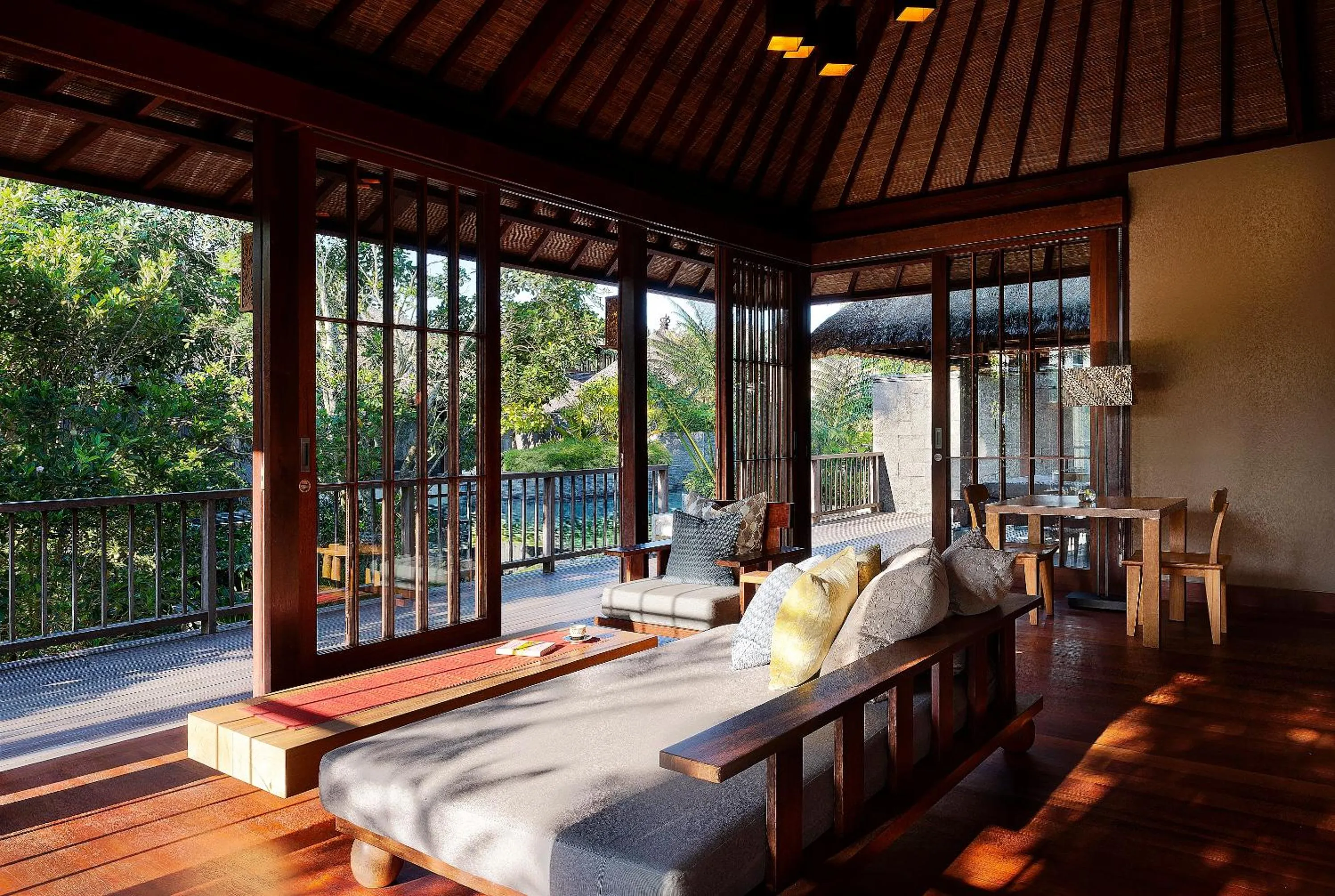 Living room in Hoshinoya Bali
