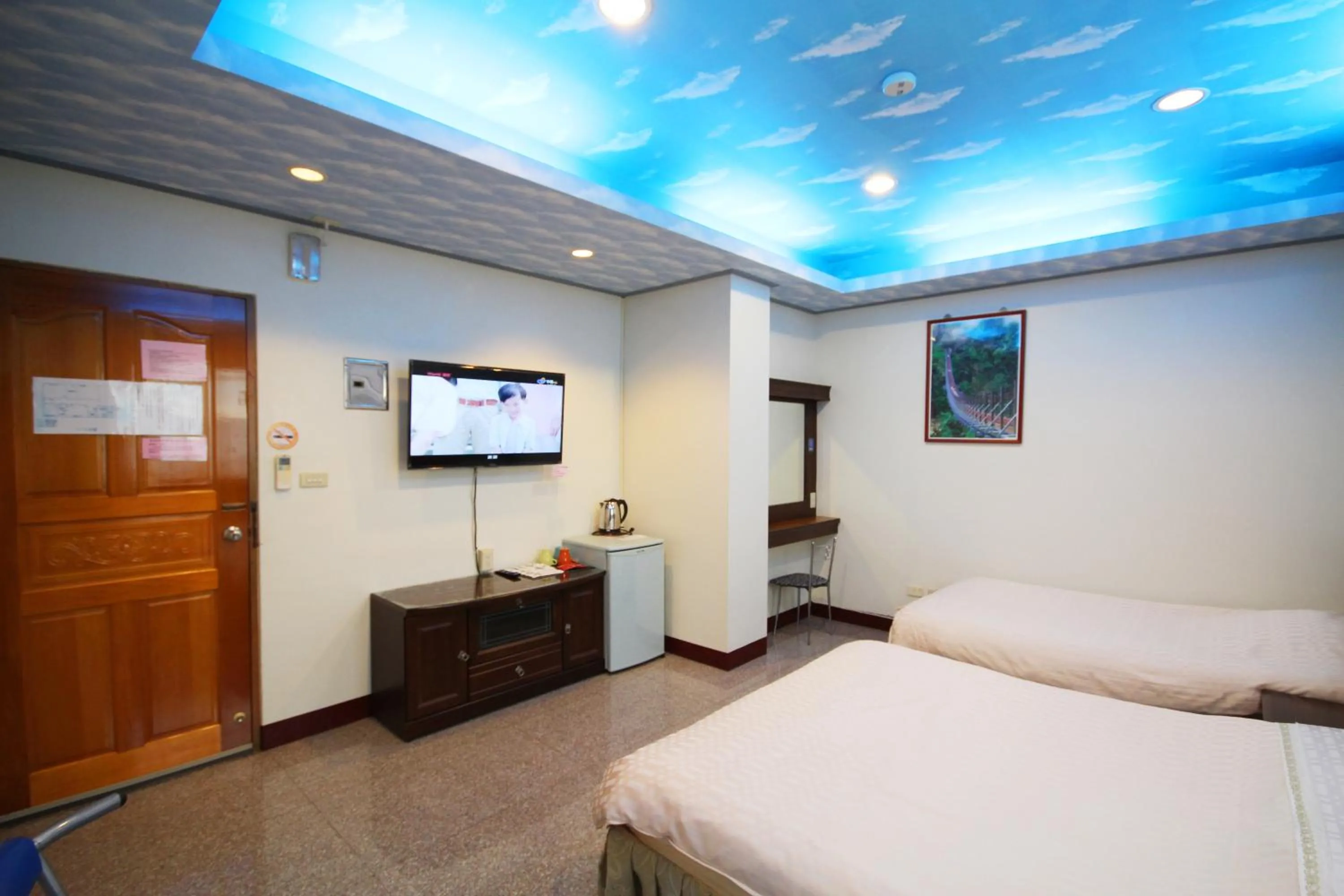 Bed in Pingguo De Jia Du Jia Homestay