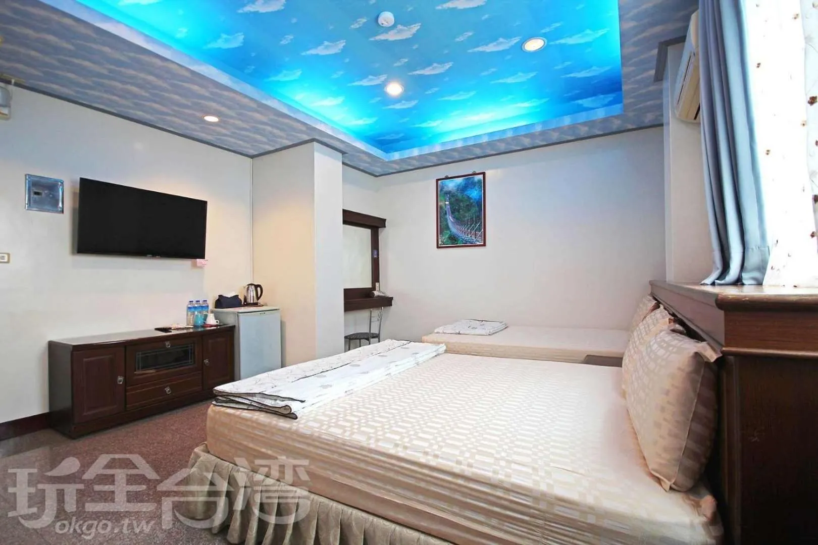 Bed in Pingguo De Jia Du Jia Homestay
