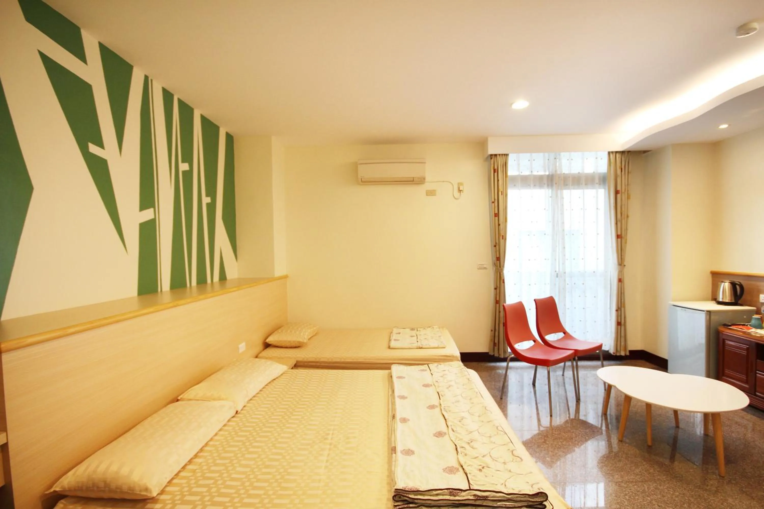 Bed in Pingguo De Jia Du Jia Homestay
