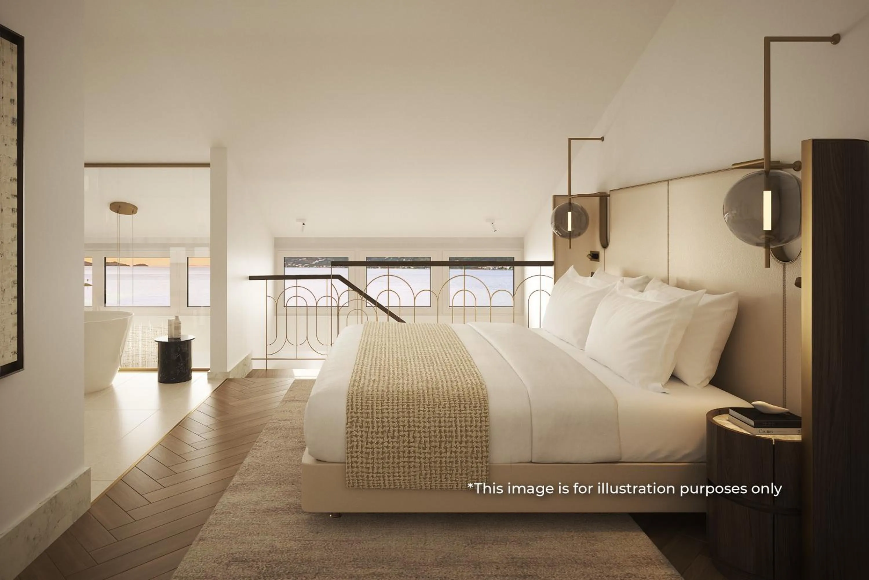 Bed in Aminess Younique Korcula Heritage Hotel