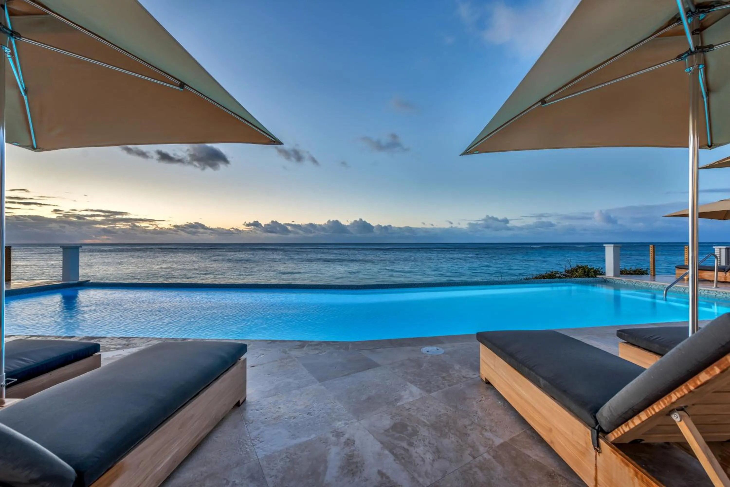 Pool view in The Loren at Pink Beach