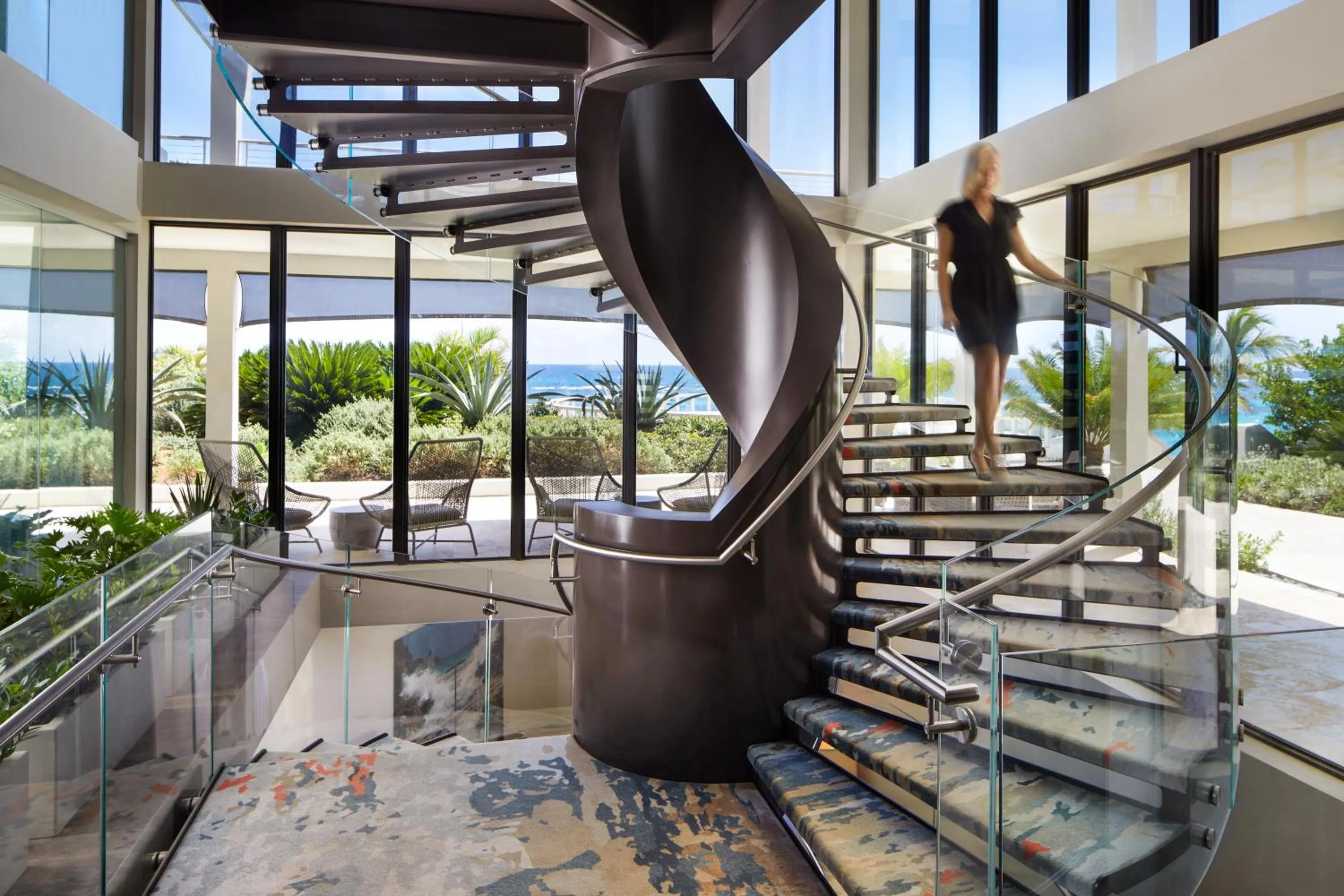 Dining area in The Loren at Pink Beach