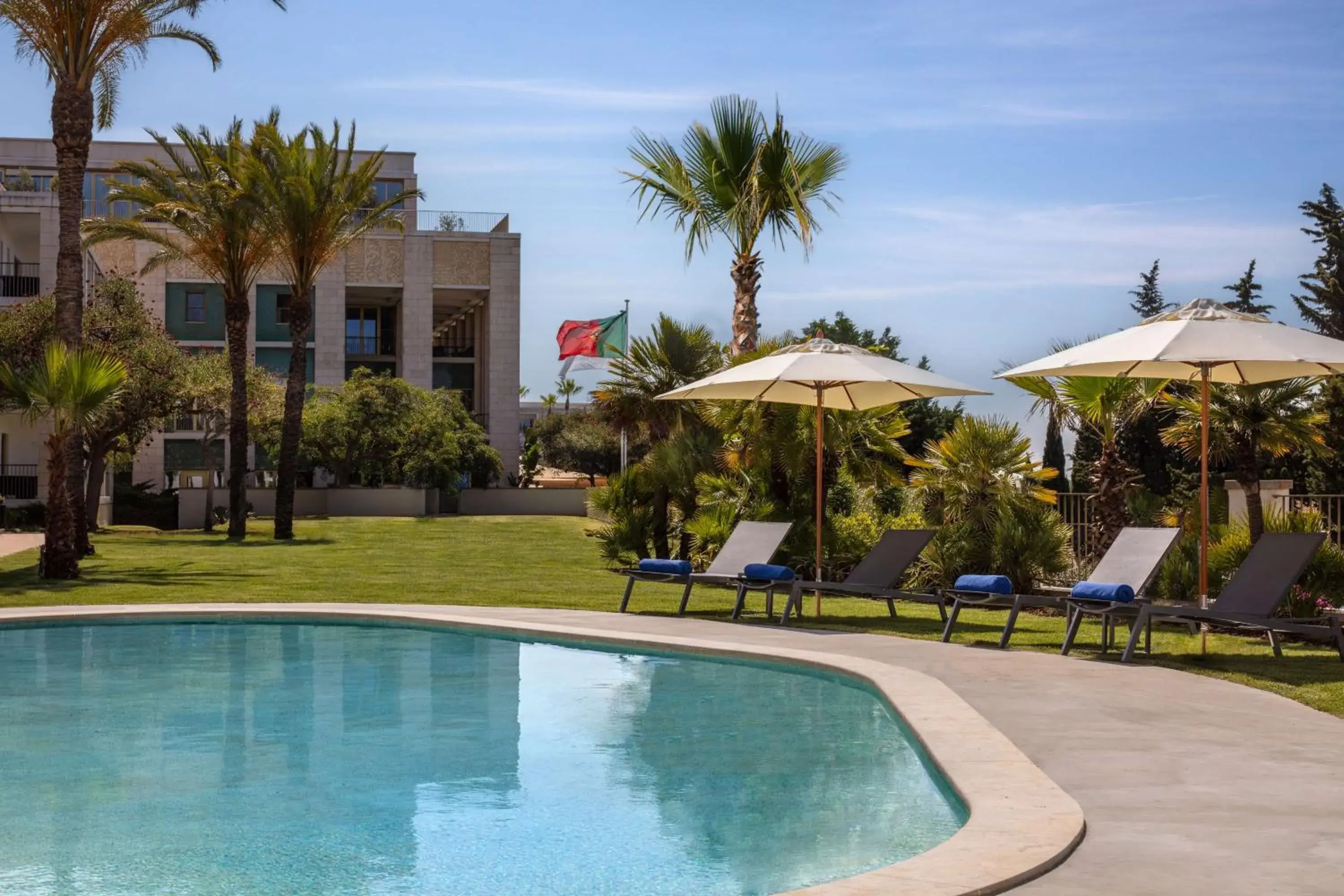 Pool view in Anantara Vilamoura Algarve Resort Pool view in Anantara Vilamoura Algarve Resort