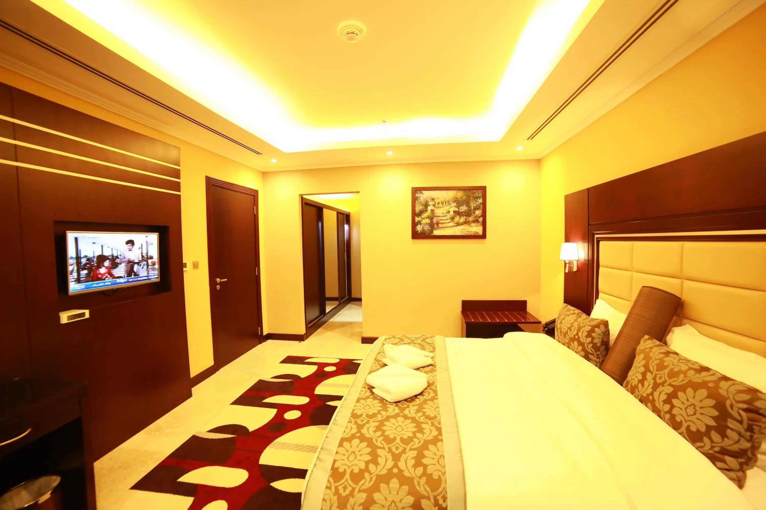 Bed in Telal Hotel Apartments