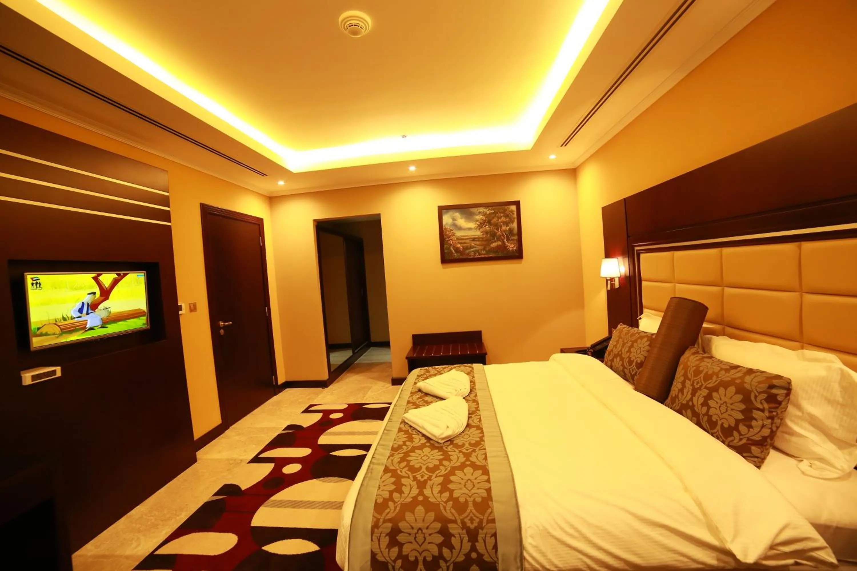 Bed in Telal Hotel Apartments