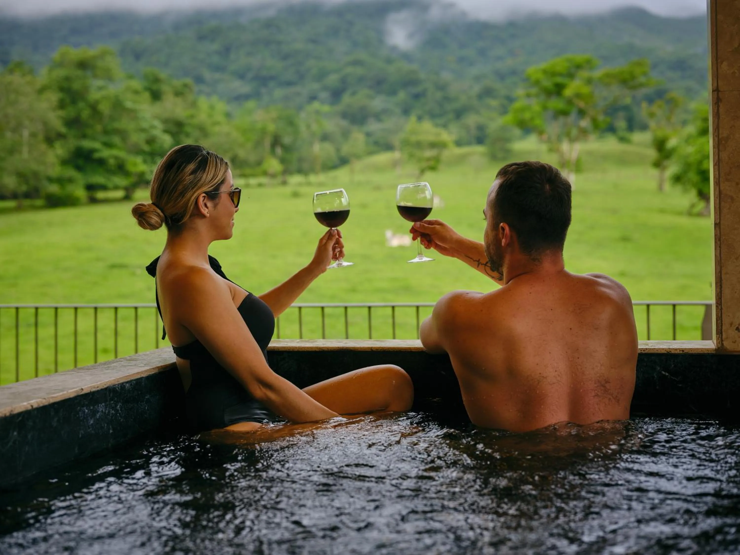 Hot Spring Bath in Paradise Hot Springs - Thermal Water & Volcano Views