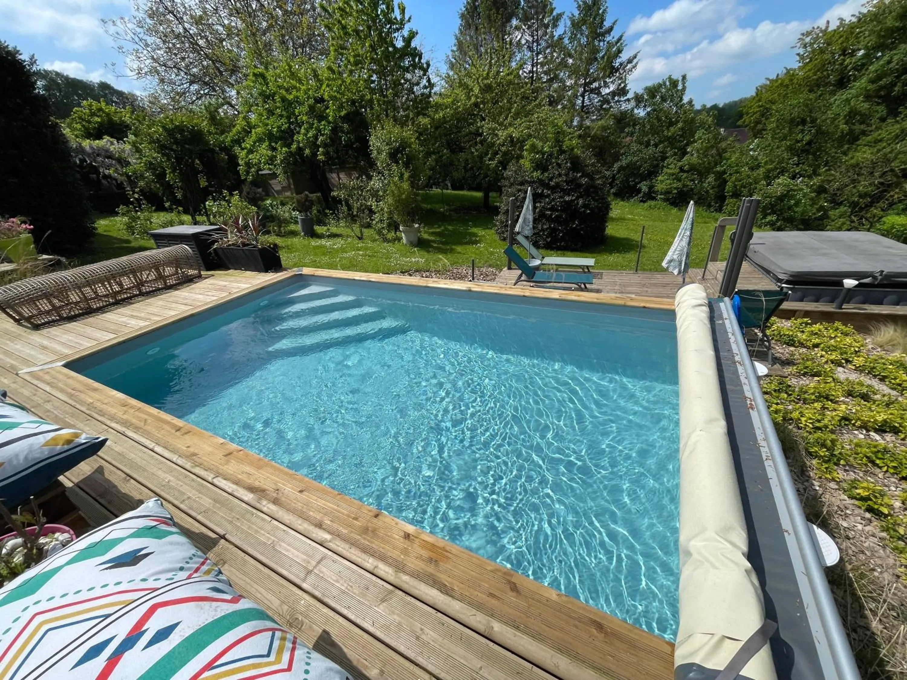 Patio, Pool View in Le Clos Dessyag