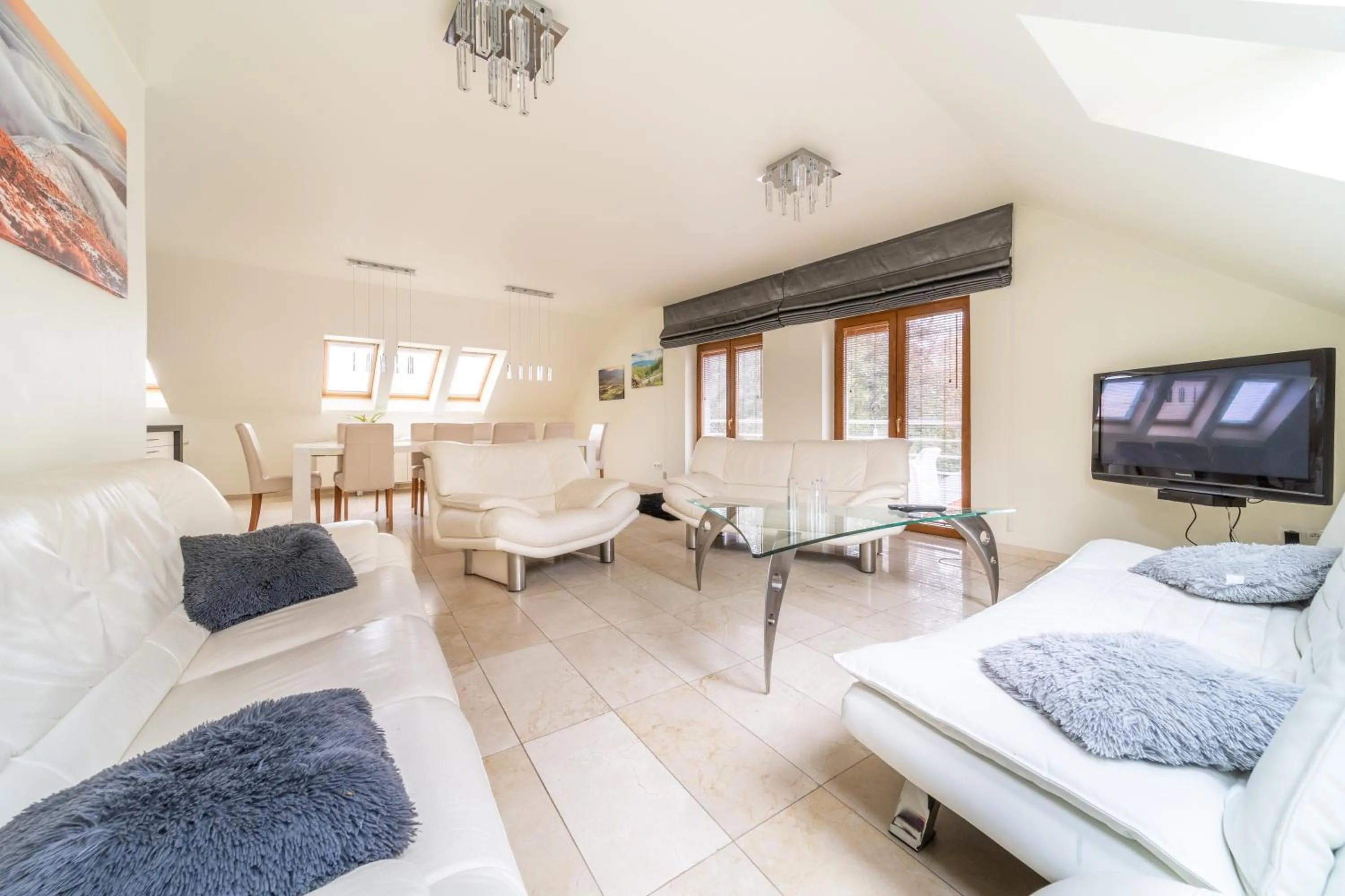 Living room in Szara Willa tuż przy wyciągu na Szrenicę