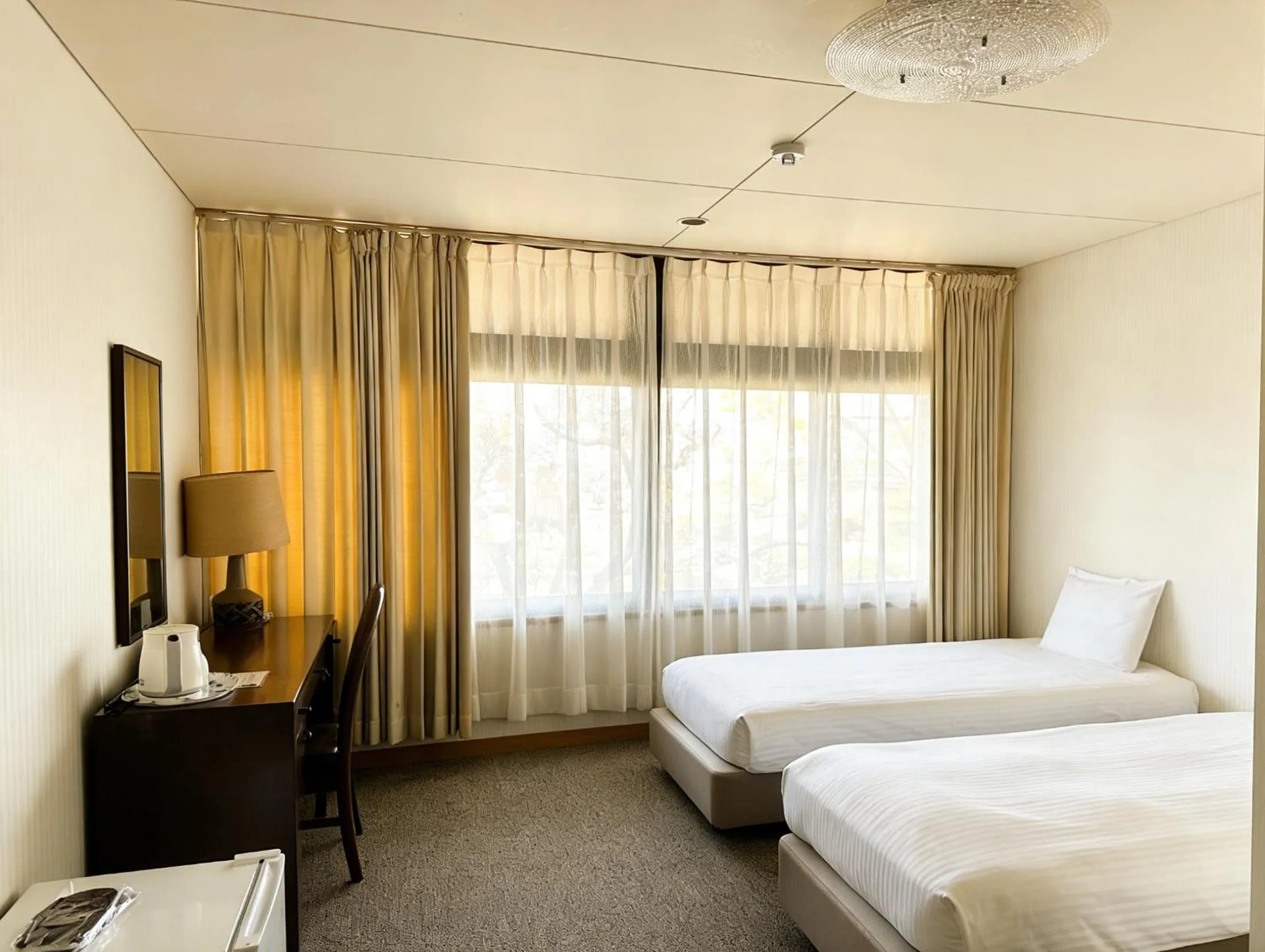 Bed in Kansai Airport Hotel Pine Villa