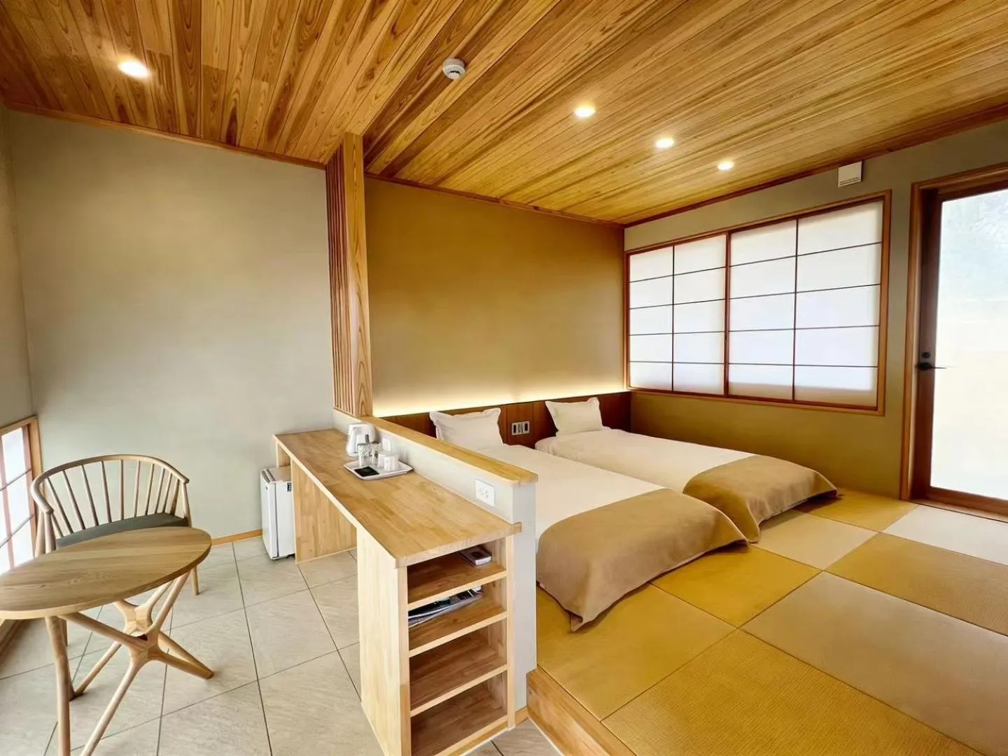 Bed in Kansai Airport Hotel Pine Villa