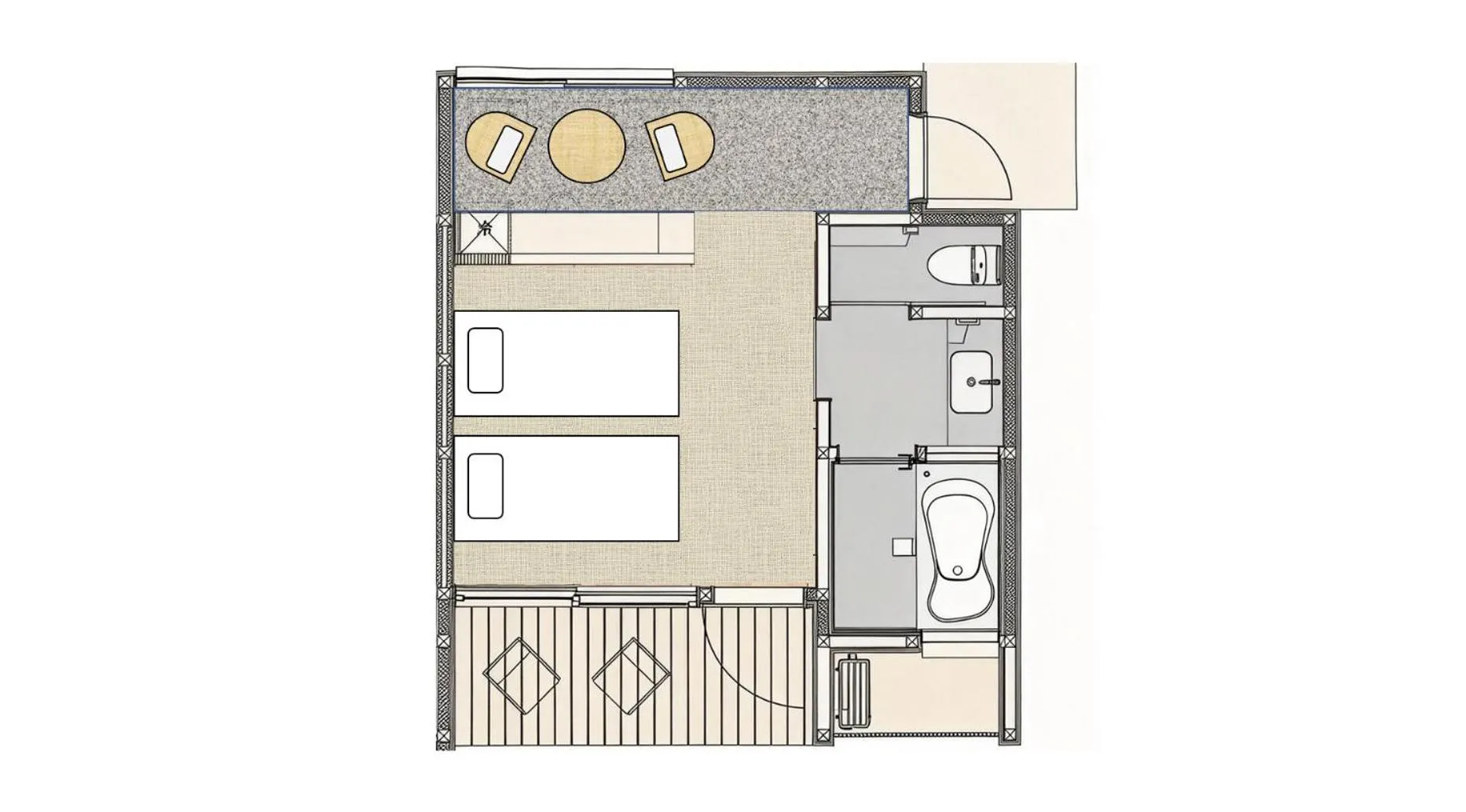 Floor plan in Kansai Airport Hotel Pine Villa