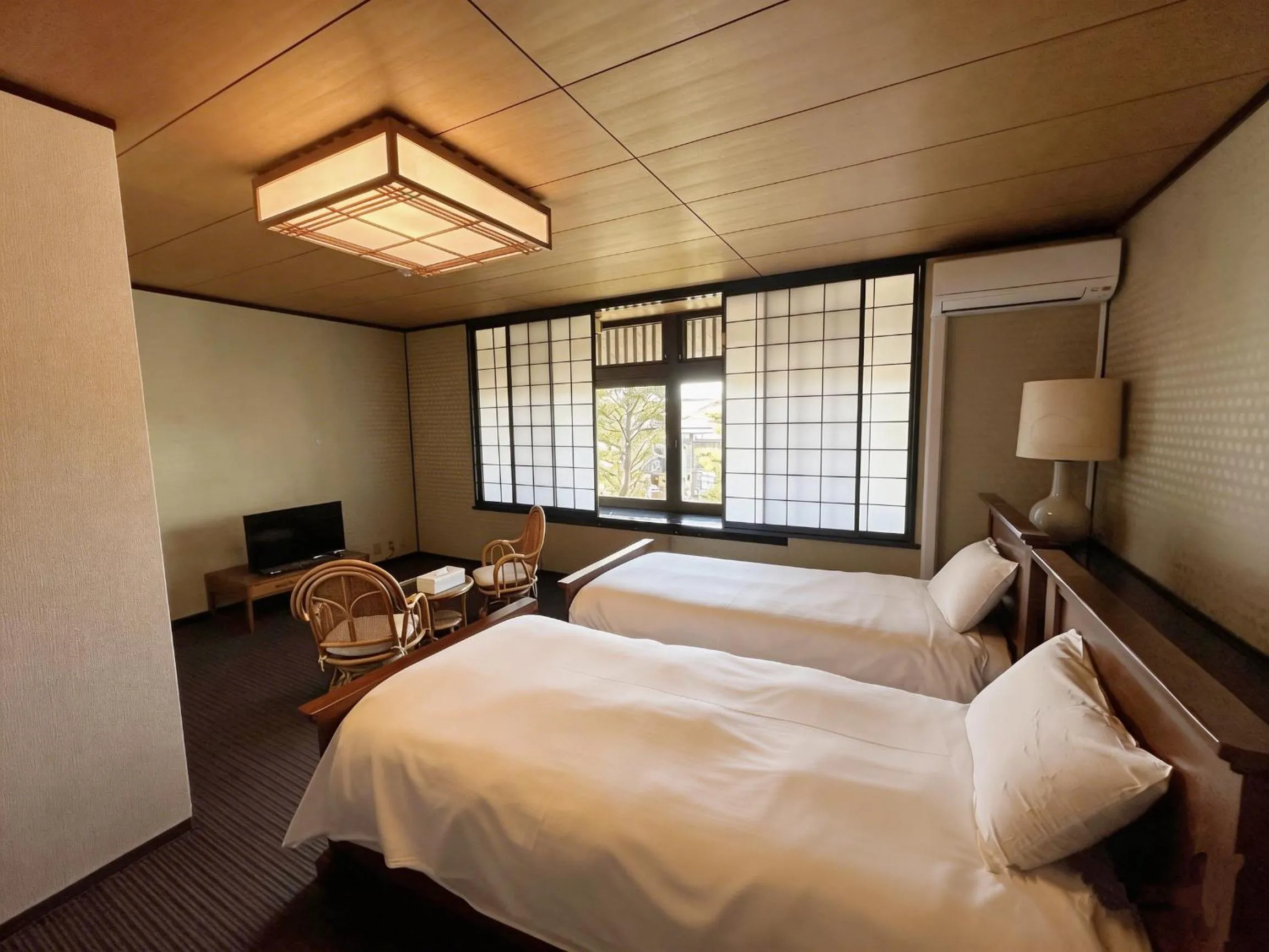 Bed in Kansai Airport Hotel Pine Villa