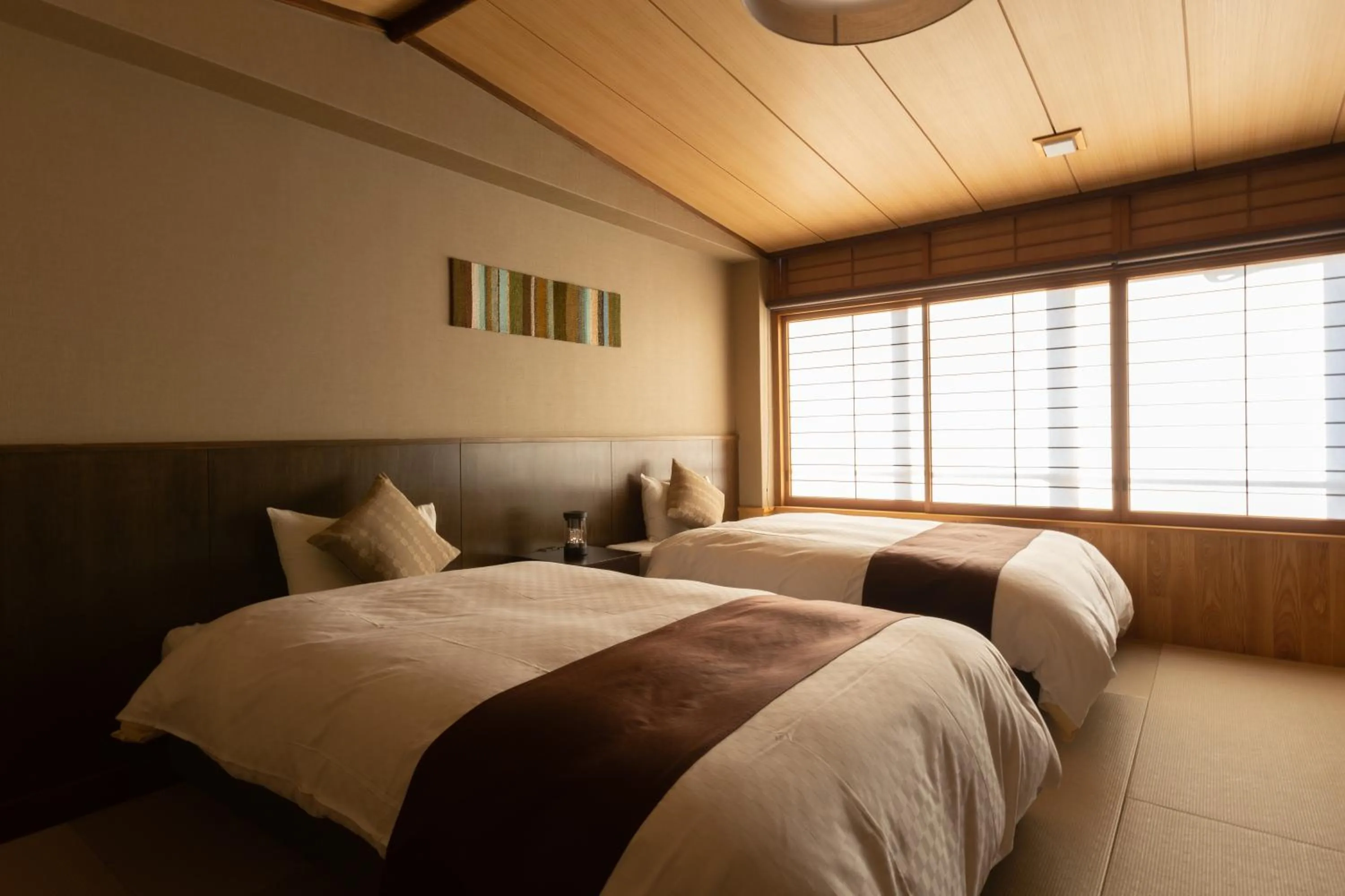 Bedroom, Bed in Ichiraku tendo spa & brewery