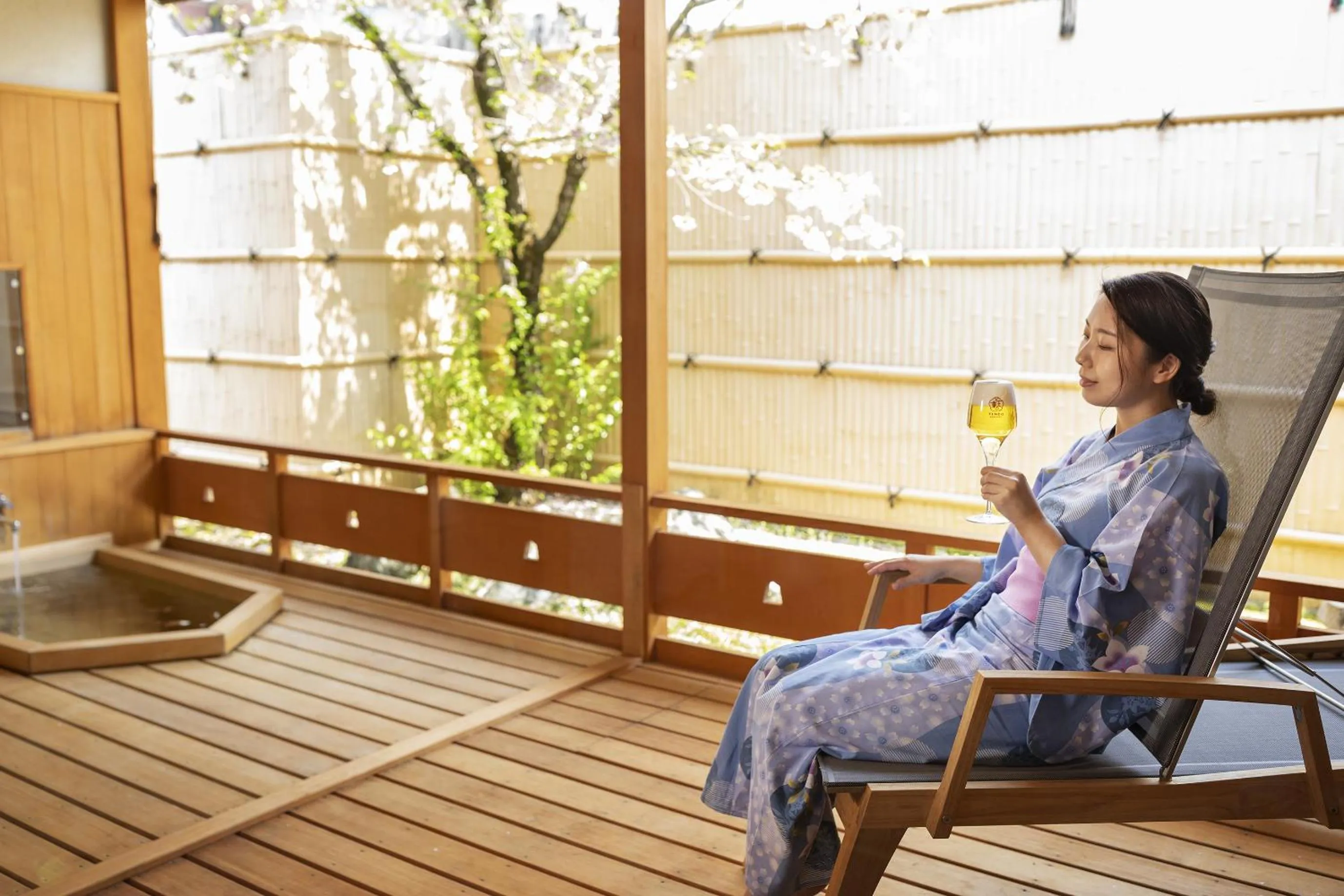 Patio in Ichiraku tendo spa & brewery