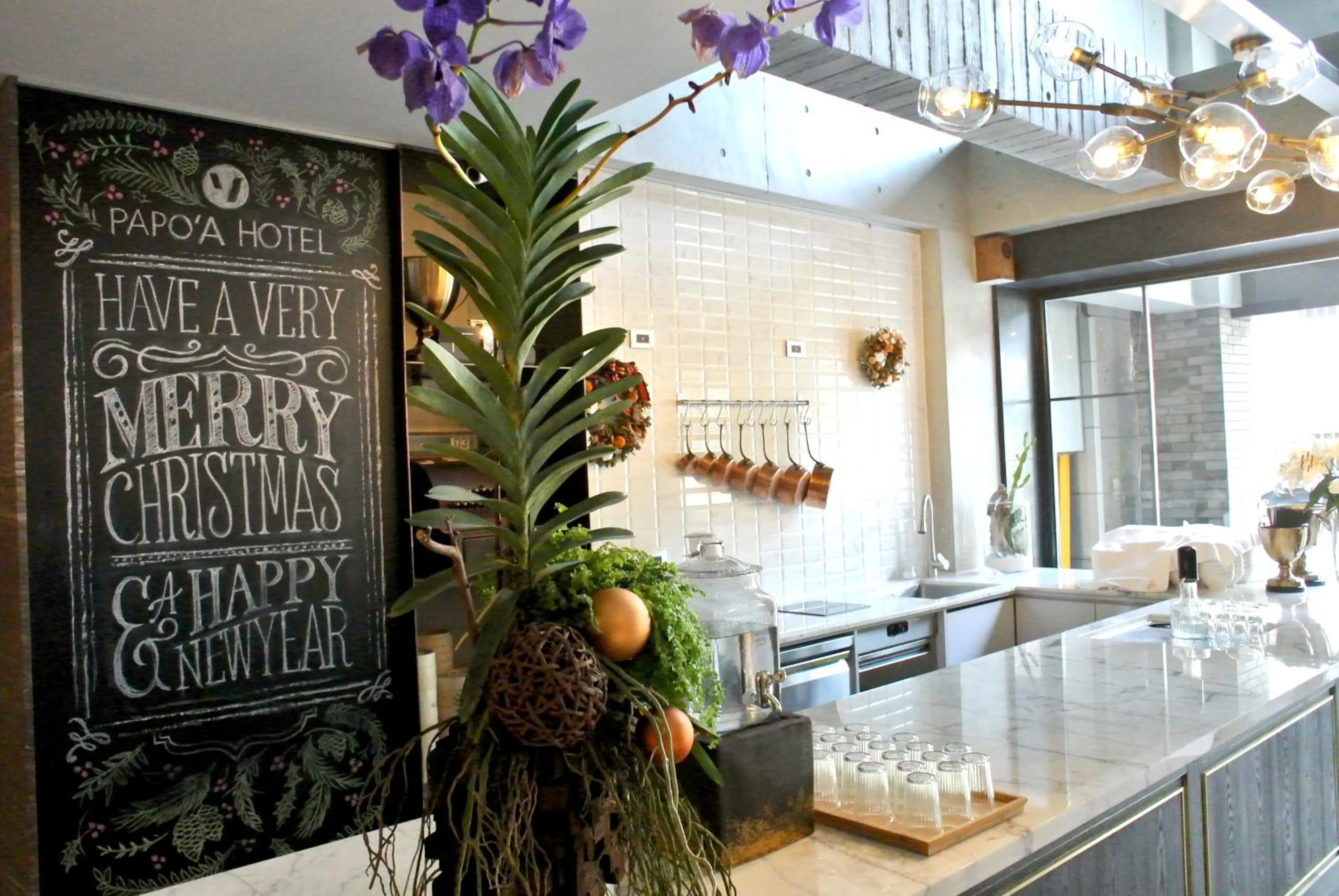 Kitchen or kitchenette in PAPO'A Hotel
