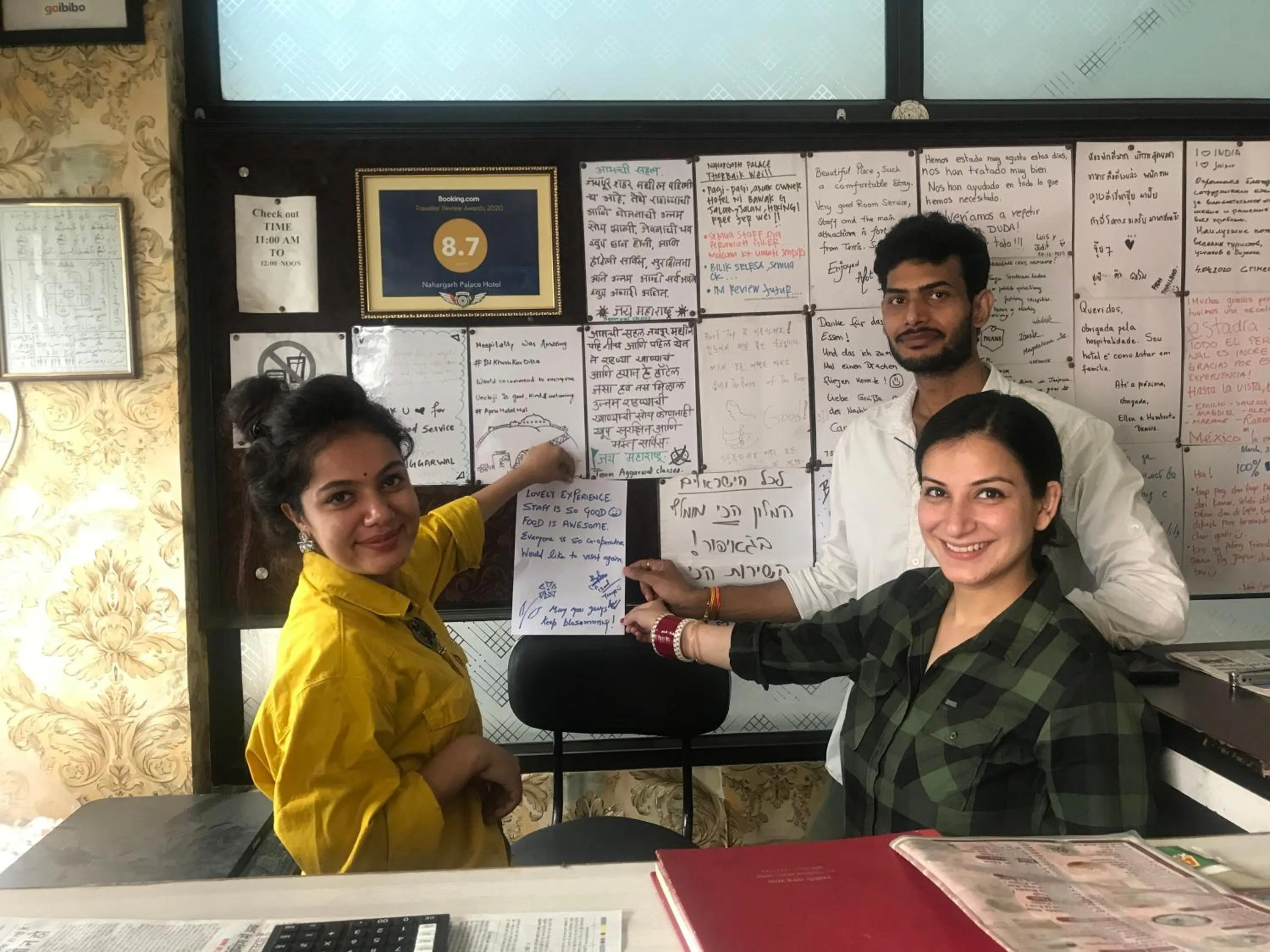 group of guests in Nahargarh Palace Hotel
