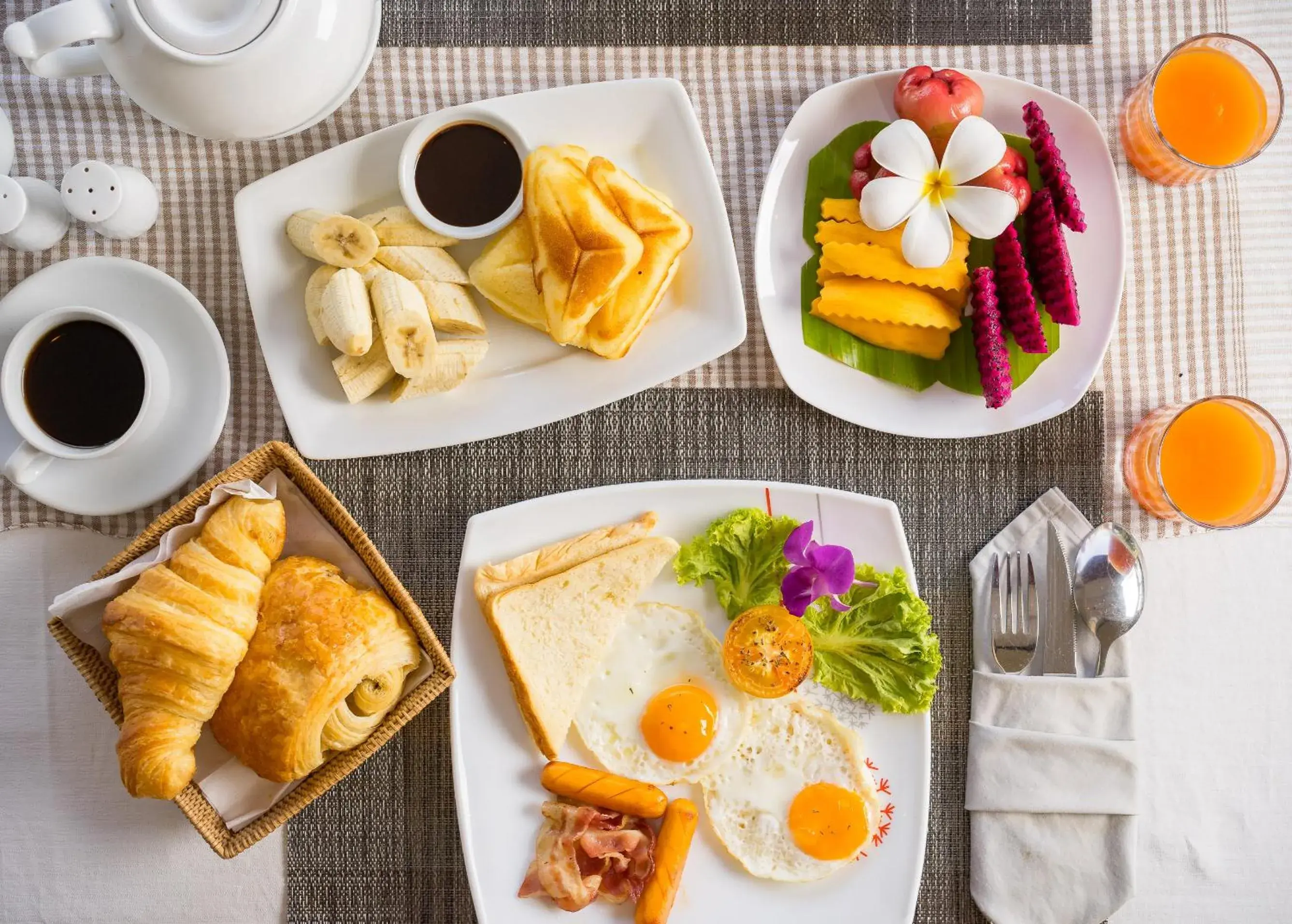 Continental breakfast in Savada Angkor Boutique Hotel Continental breakfast in Savada Angkor Boutique Hotel