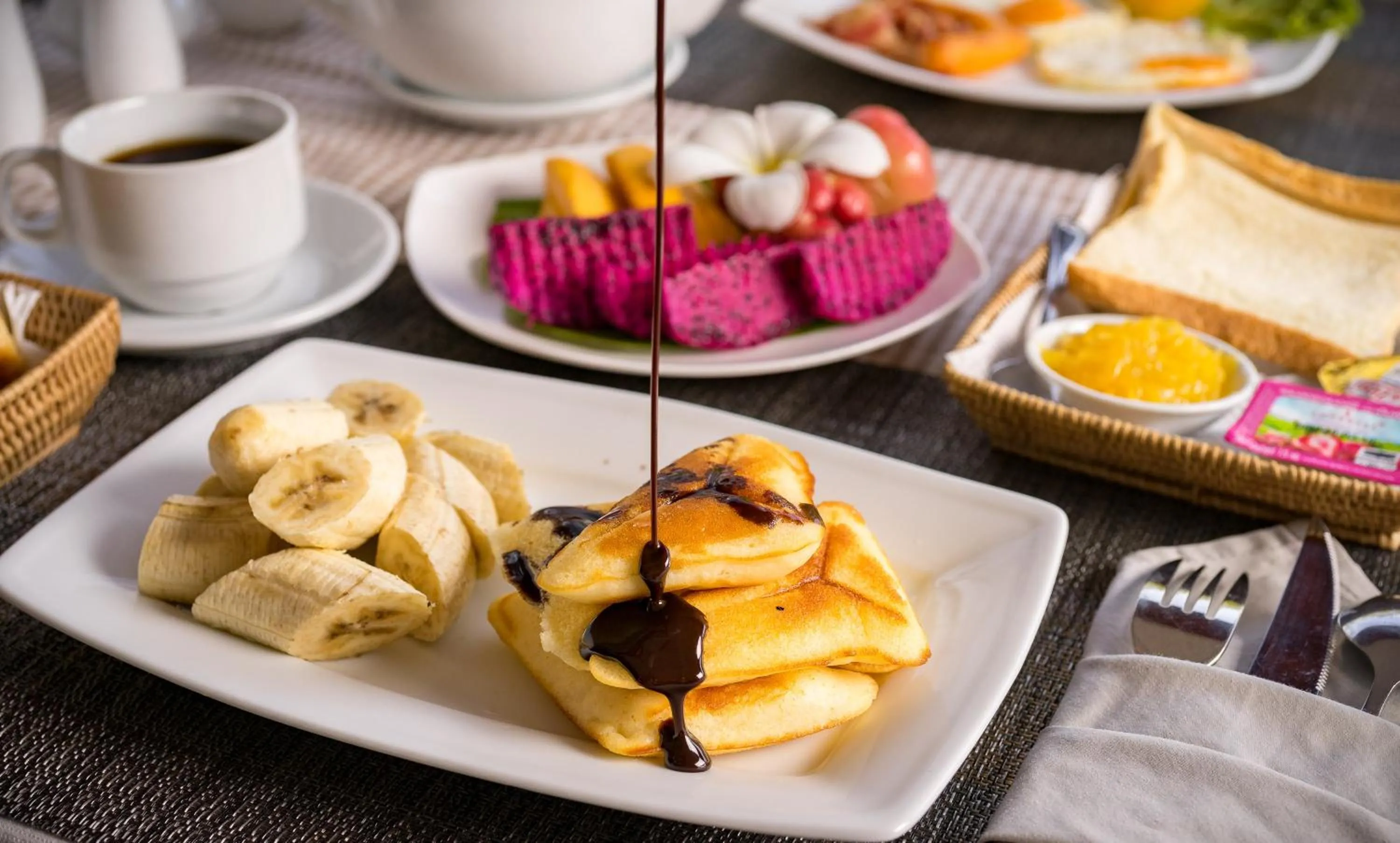 Continental breakfast in Savada Angkor Boutique Hotel