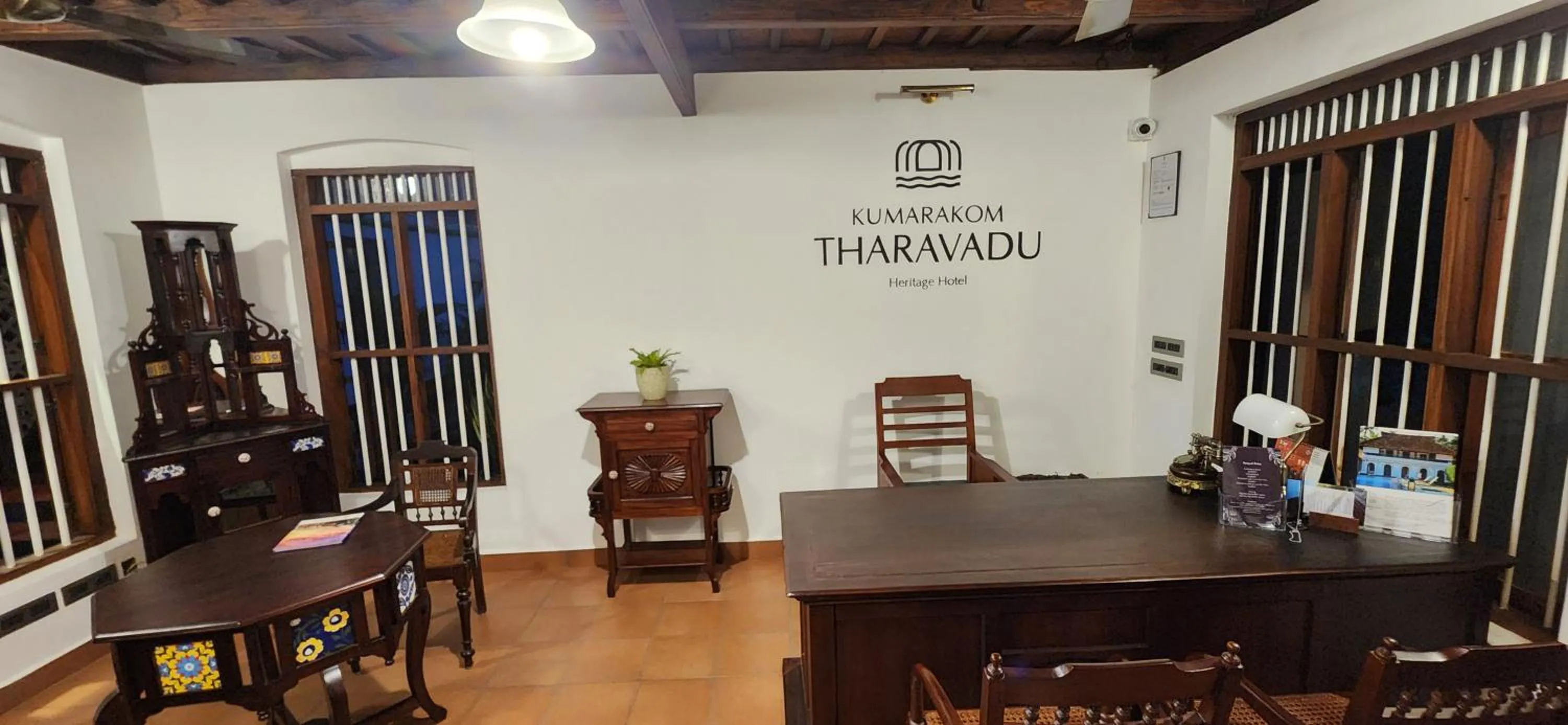 Lobby or reception in Kumarakom Tharavadu - A Heritage Hotel, Kumarakom By Perfect Stays