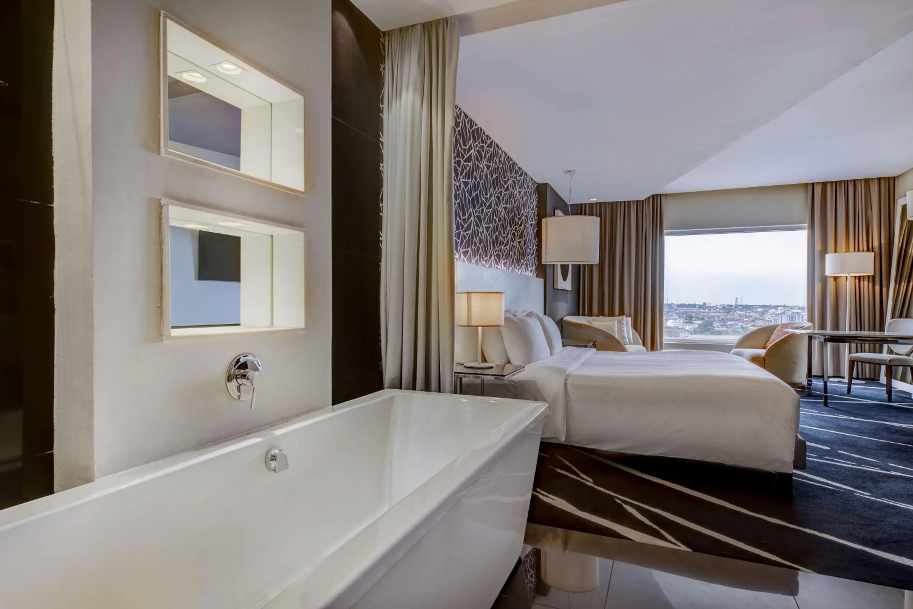 Bathroom, Bed in Radisson Blu Lagos Ikeja
