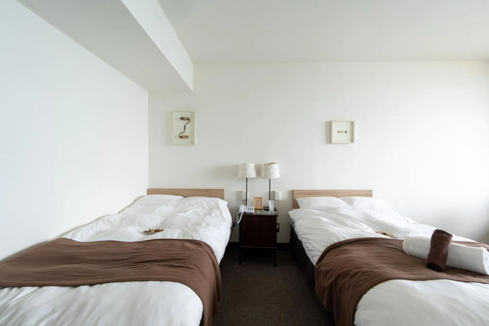 Bed in Isohara Seaside Hotel