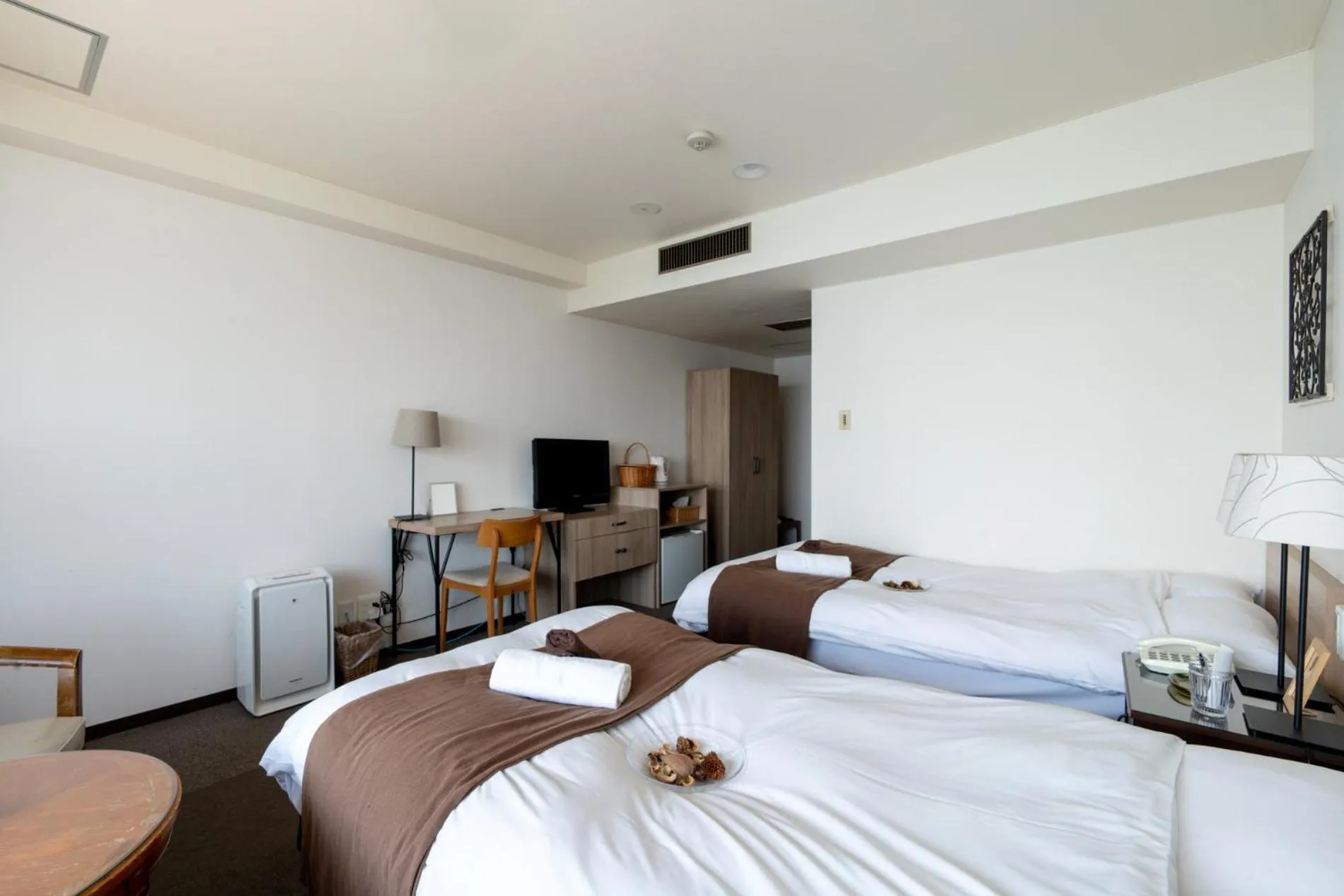 Bed in Isohara Seaside Hotel