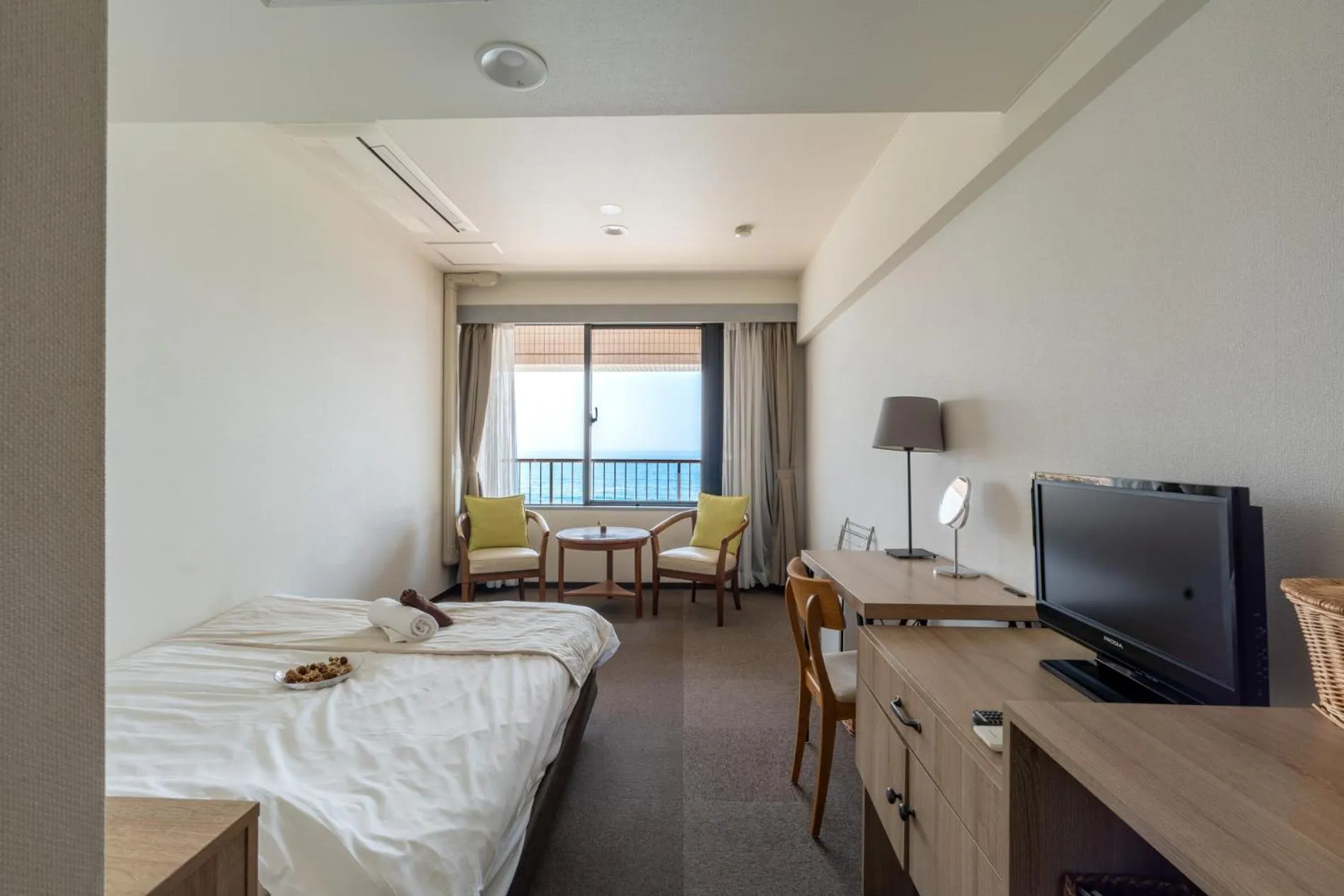 Bed in Isohara Seaside Hotel