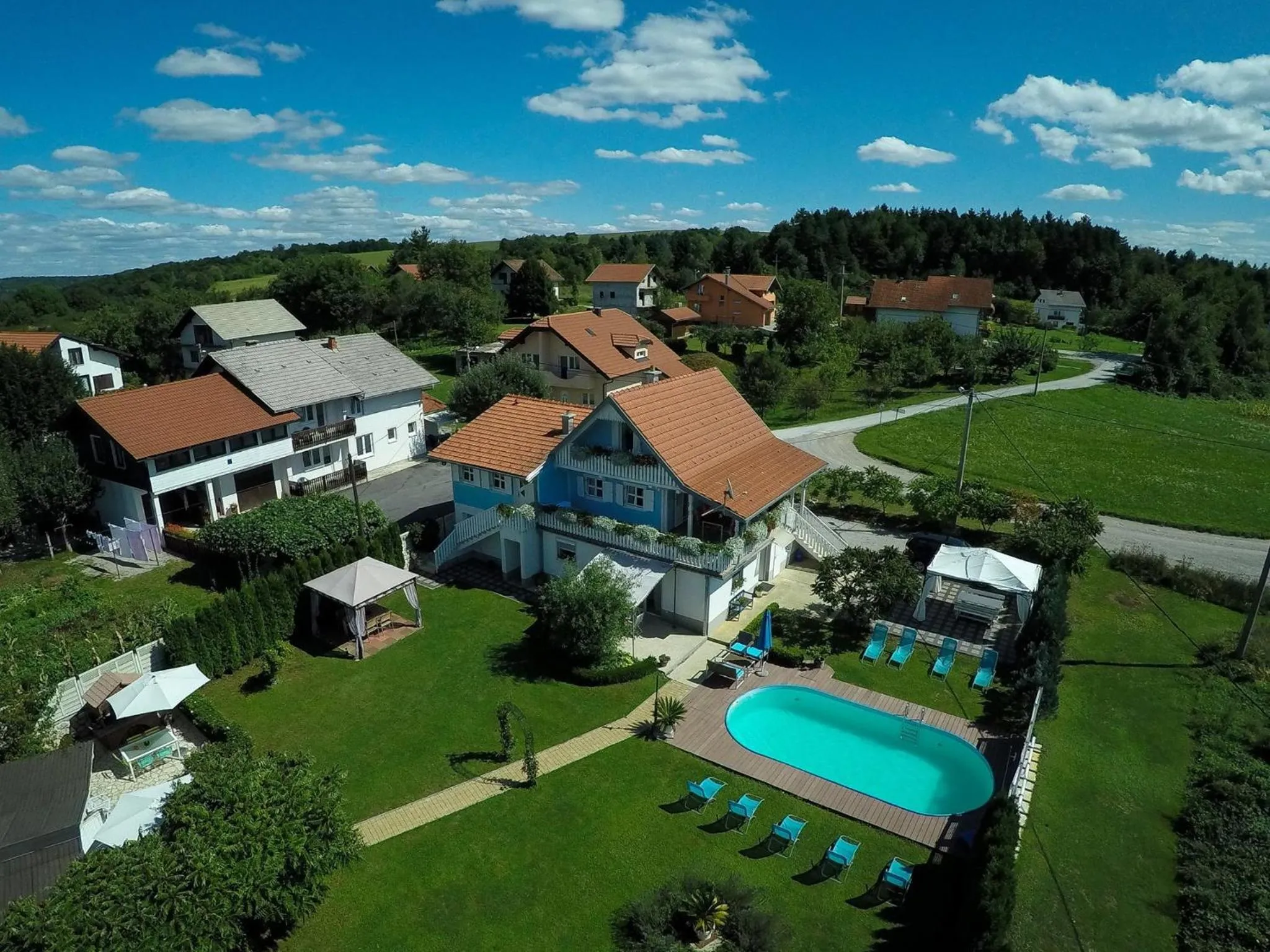Bird's eye view in Pool Apartments Plitvice Lakes