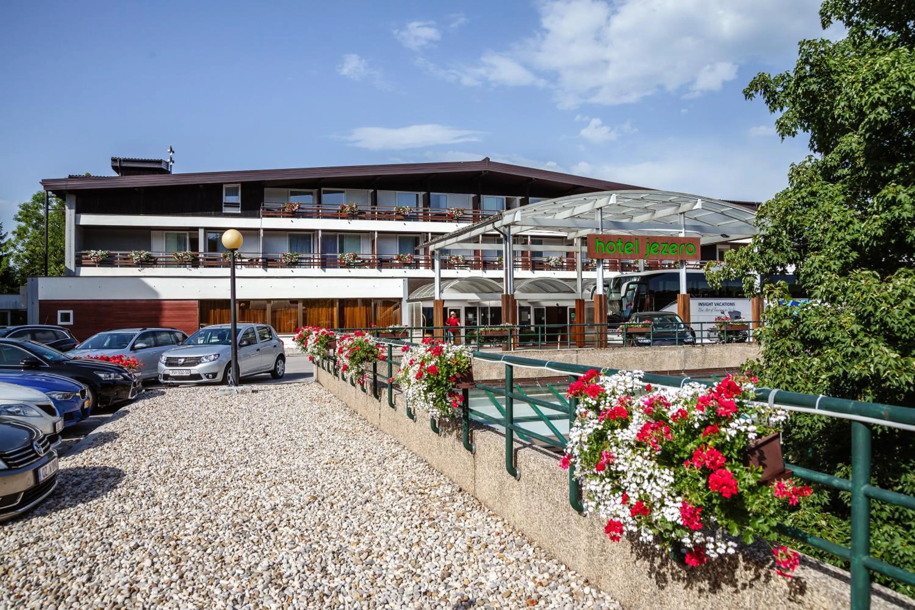 Facade/entrance in Hotel Jezero - Plitvice Lakes National Park