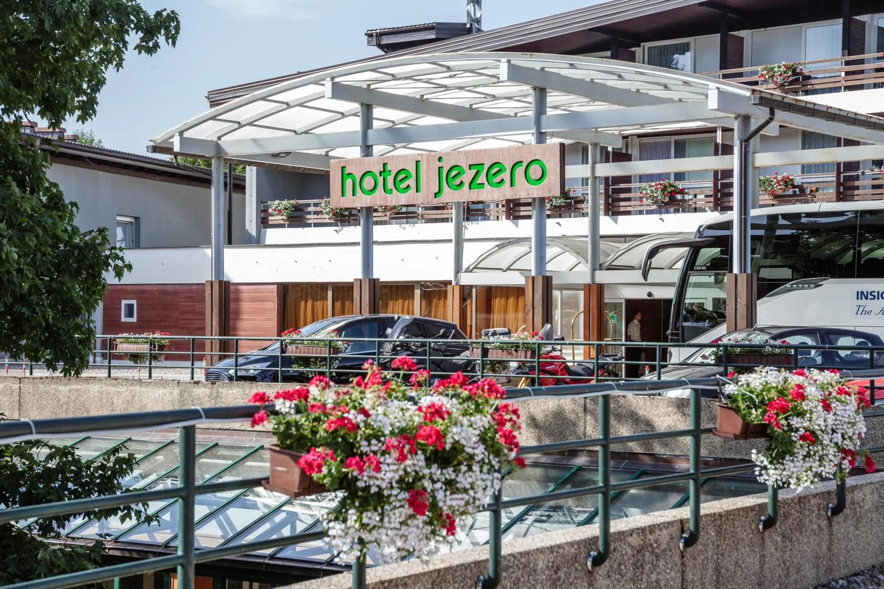 Facade/entrance in Hotel Jezero - Plitvice Lakes National Park