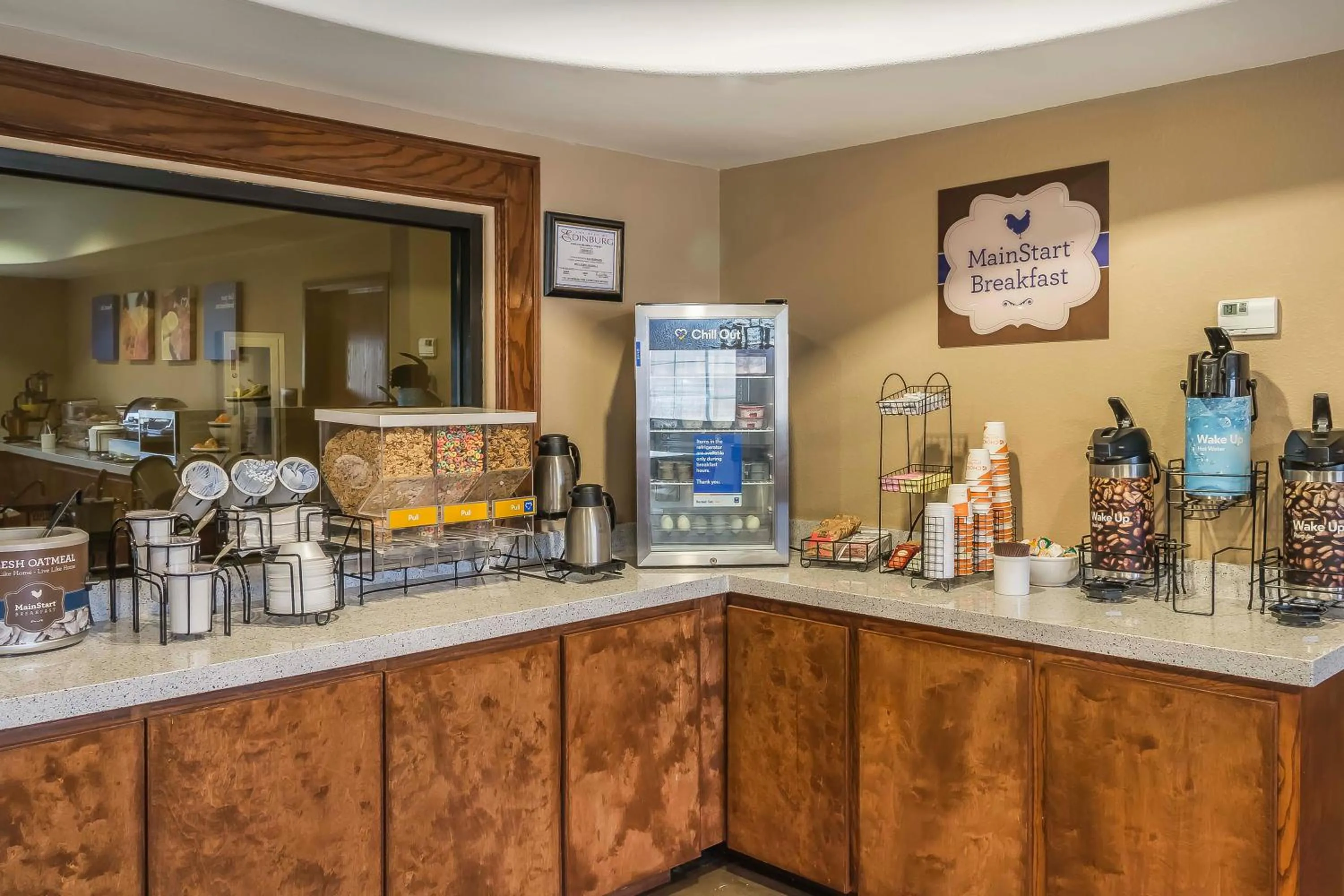 Buffet breakfast in MainStay Suites Edinburg South