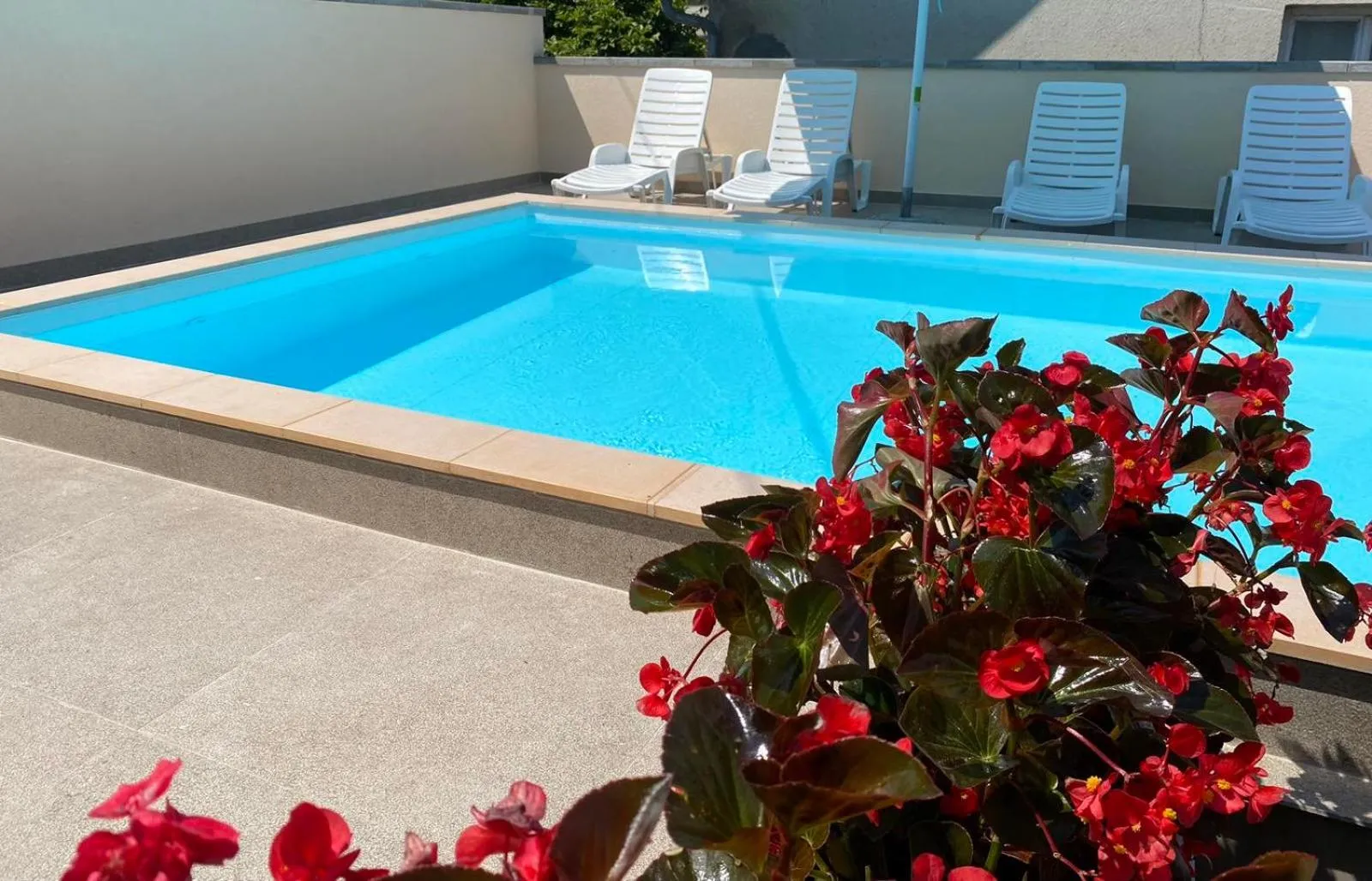 Pool view in Motel Alibi