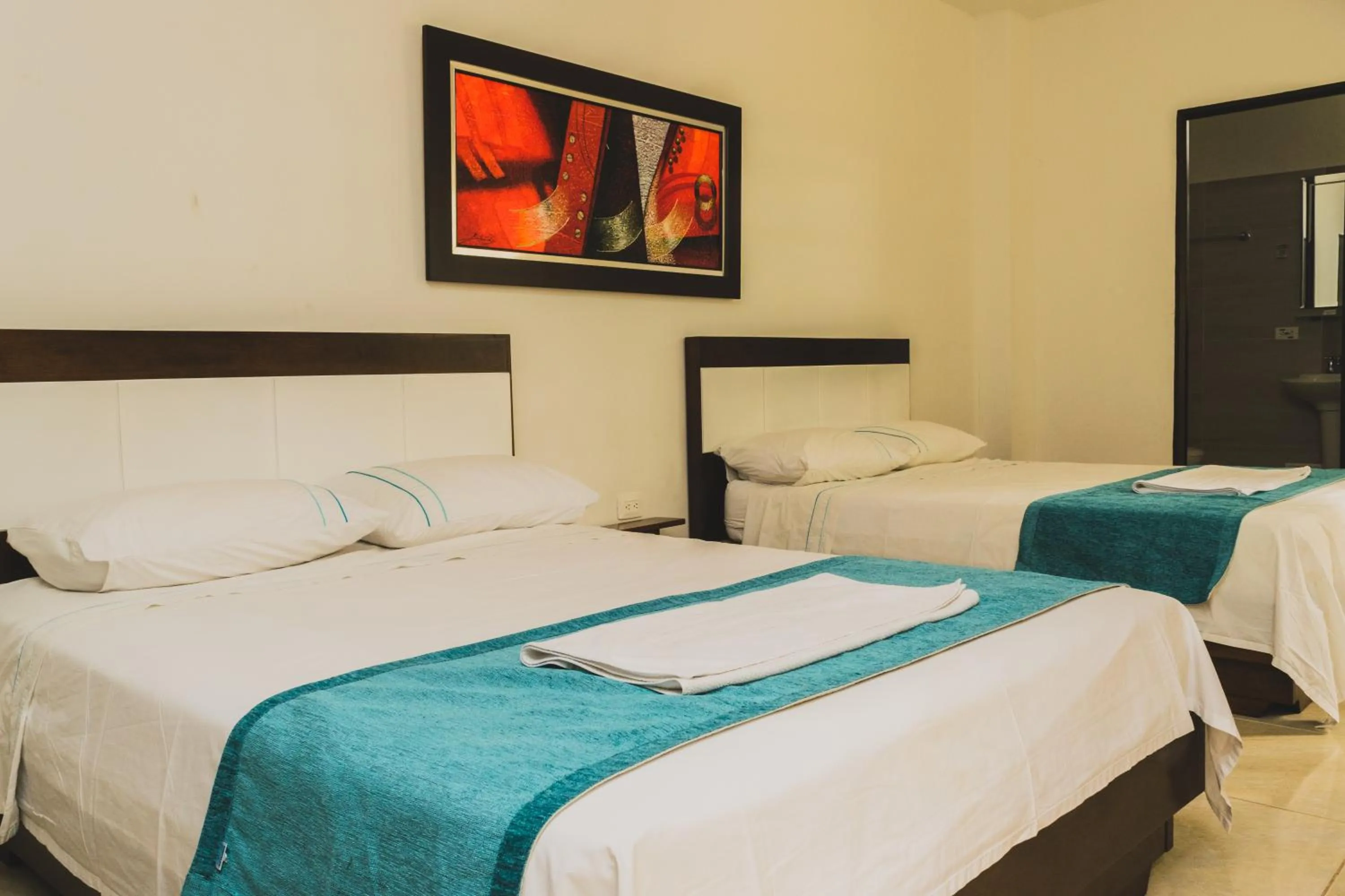 Bed in Hotel Manantial