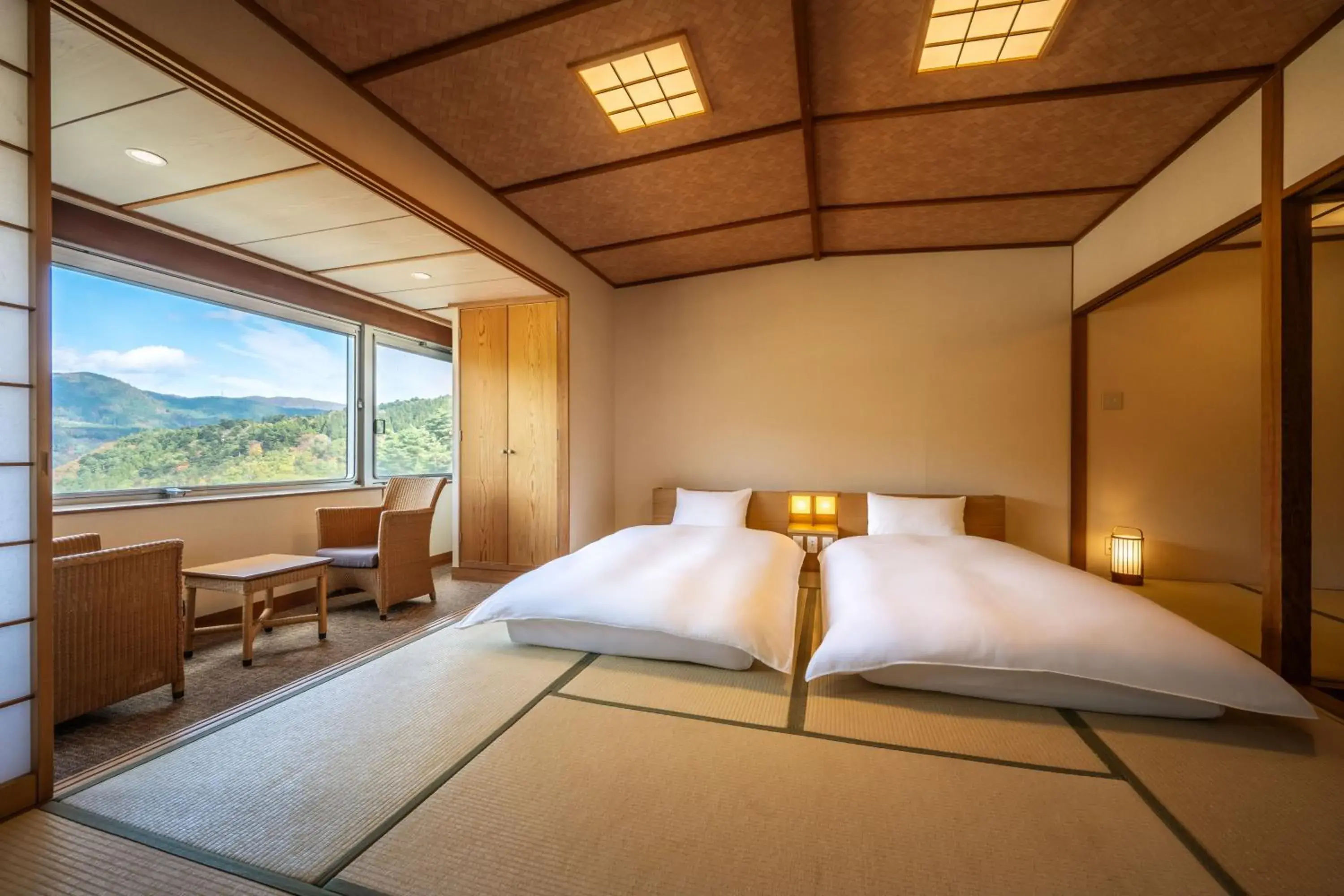 View (from property/room), Bed in Yumoto Kissho View (from property/room), Bed in Yumoto Kissho