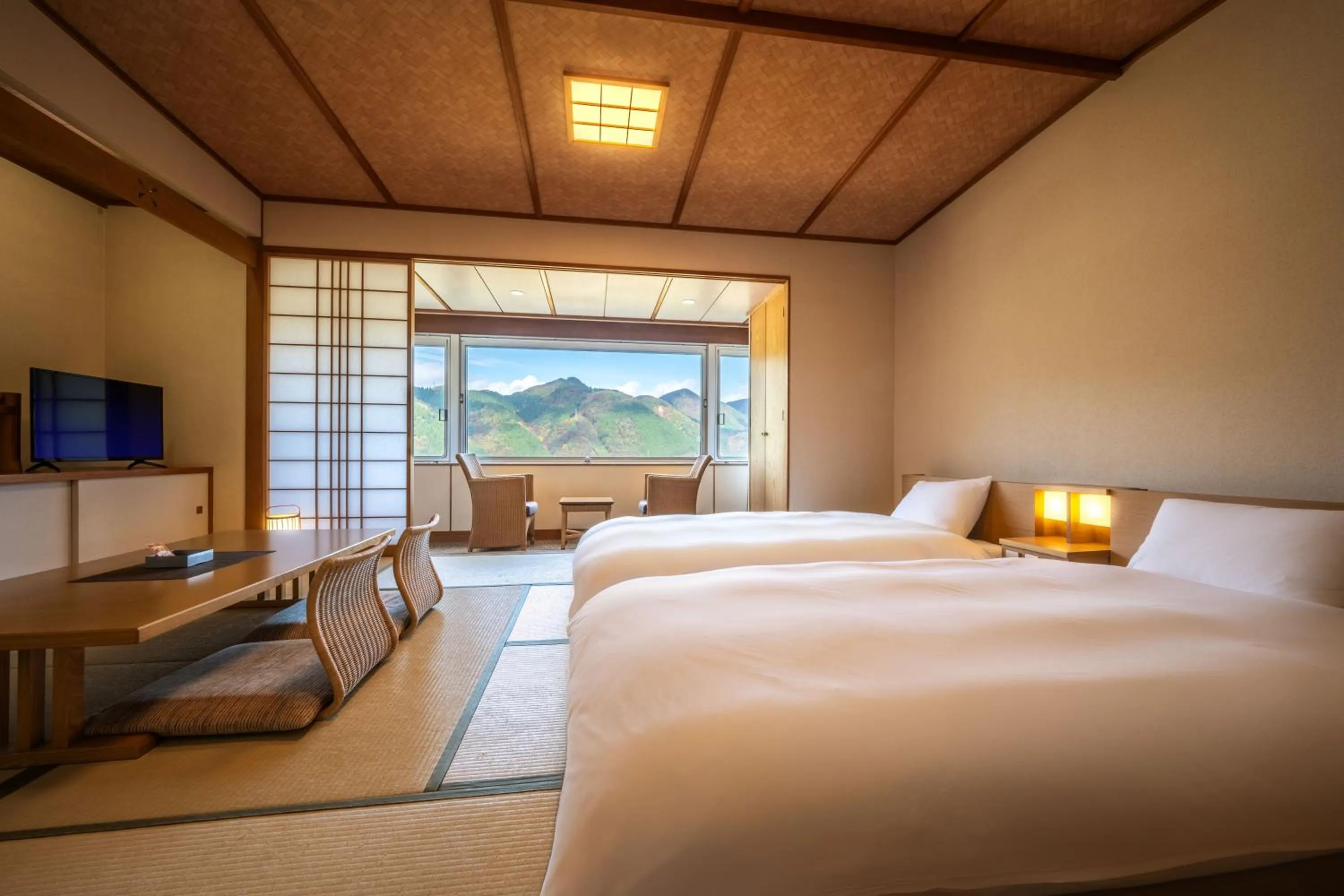 View (from property/room), Bed in Yumoto Kissho