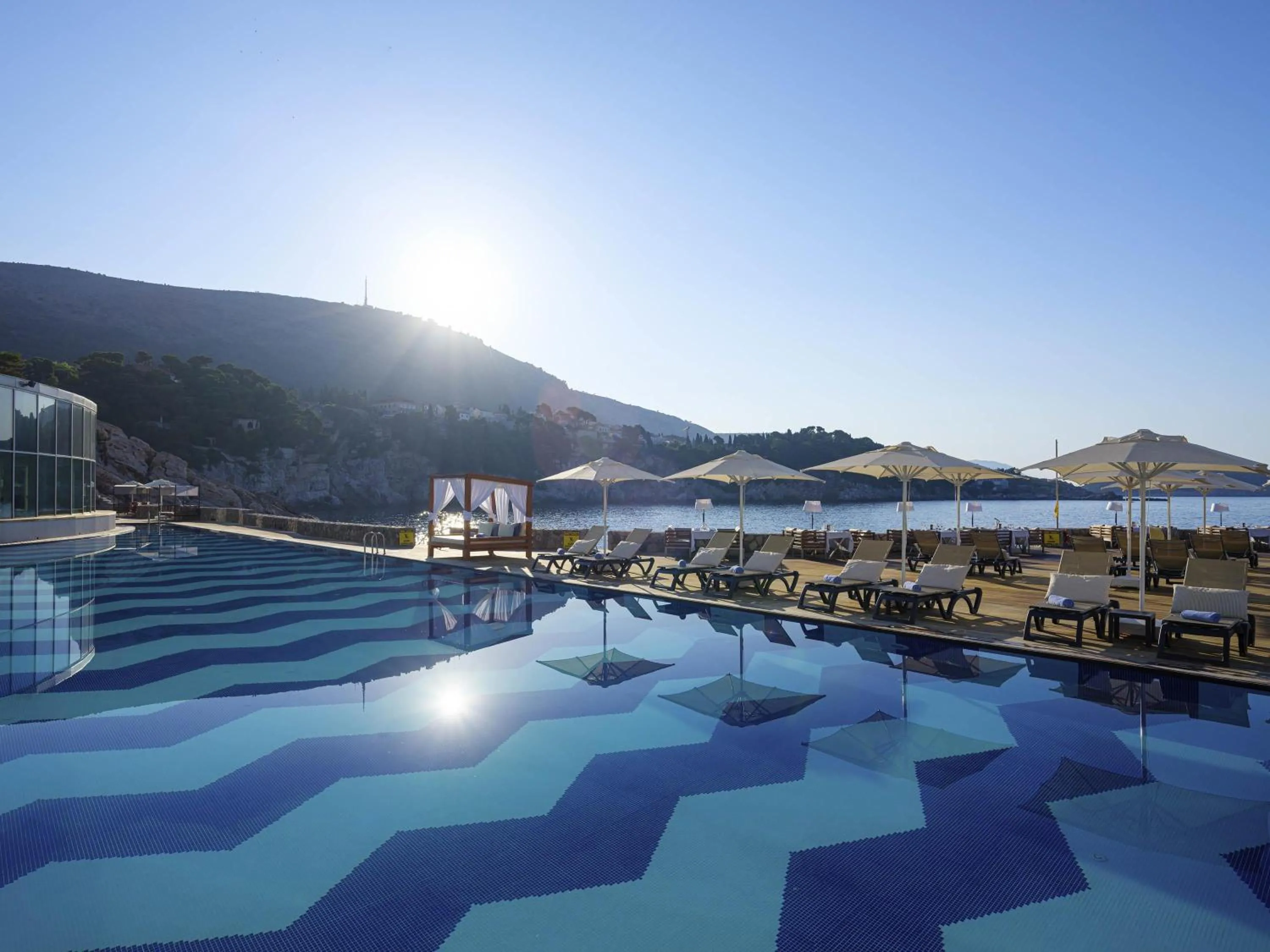 Pool view in Rixos Premium Dubrovnik