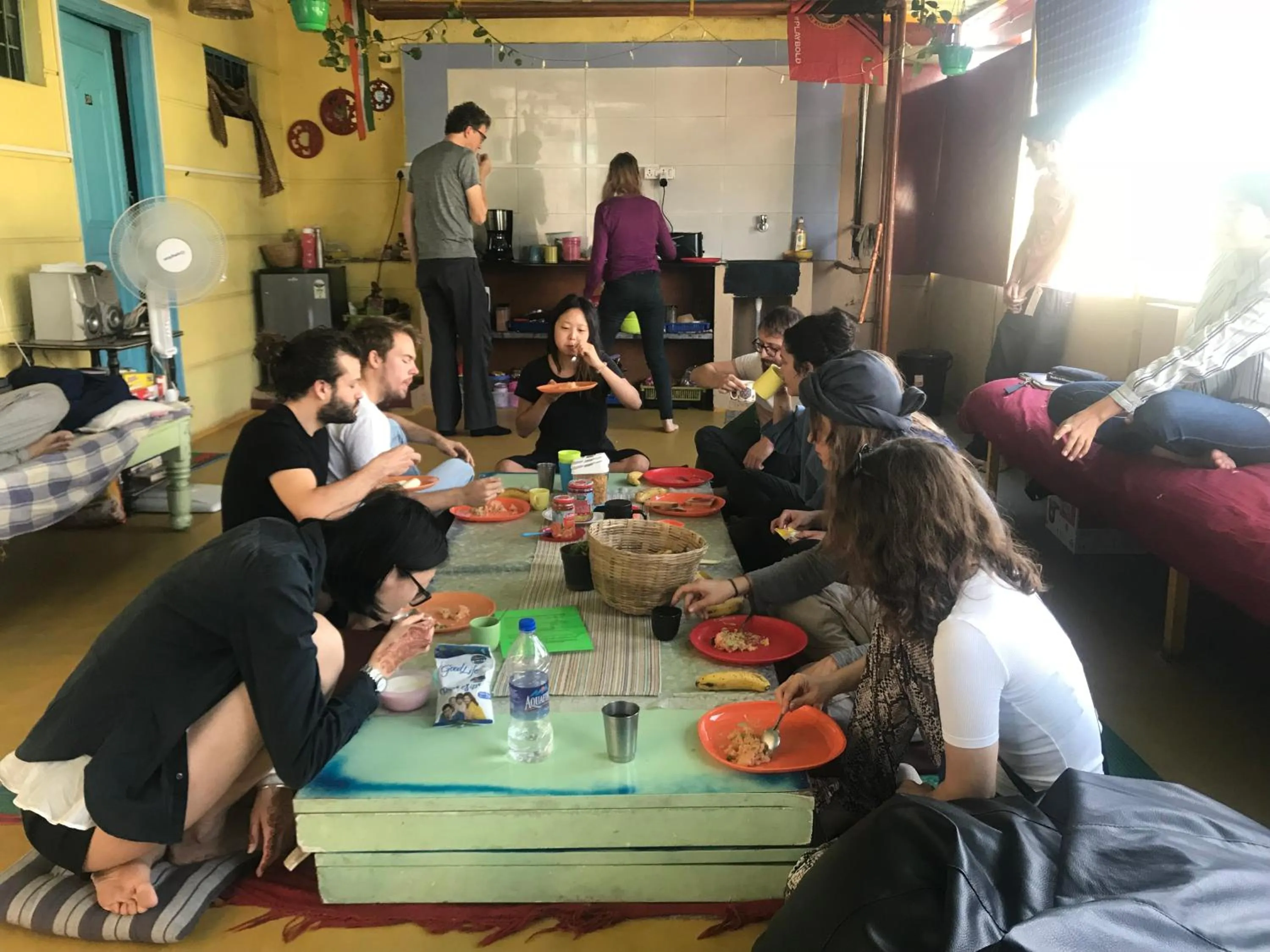 Breakfast in The Little Blue Window Hostel