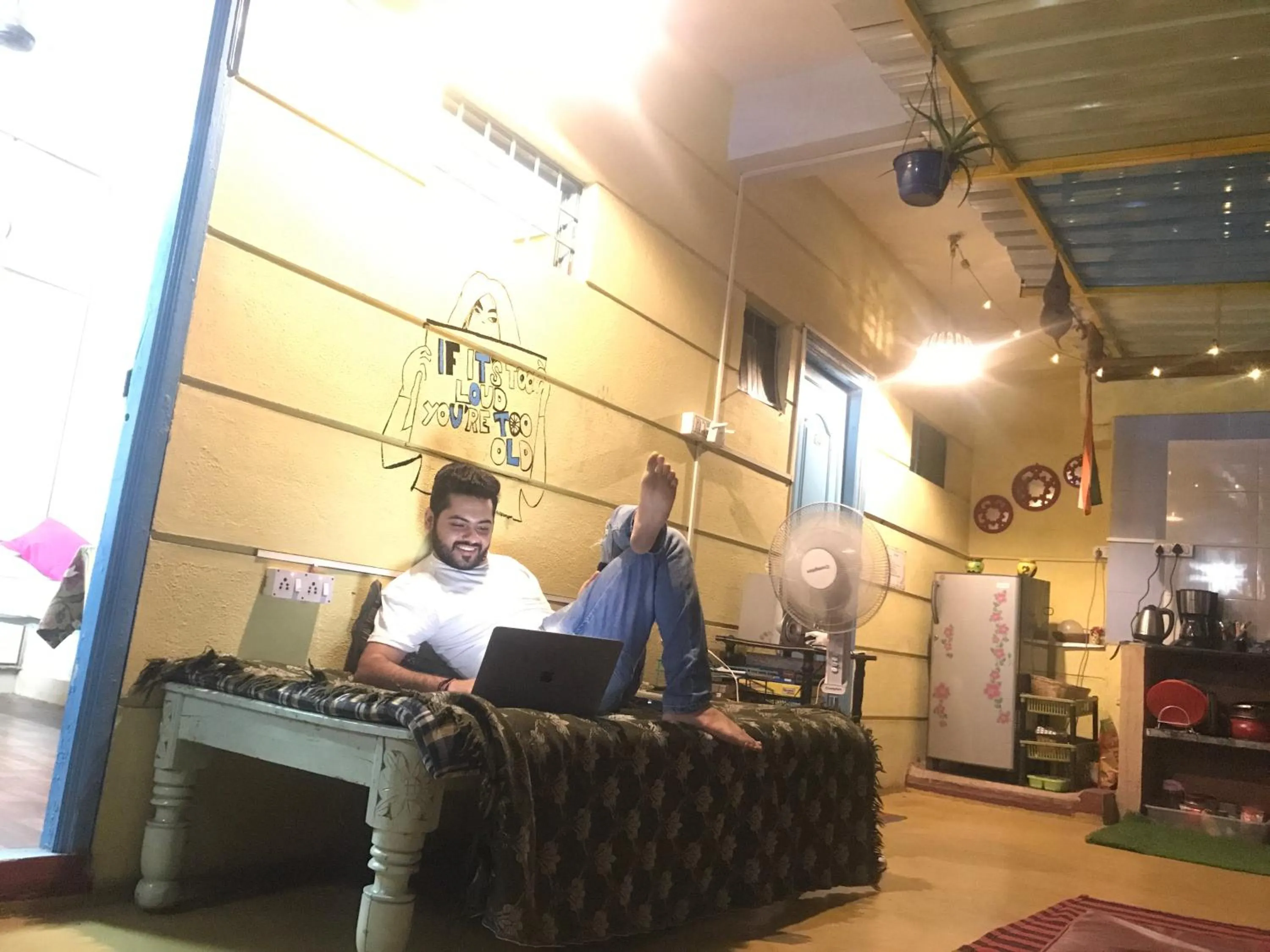 People in The Little Blue Window Hostel