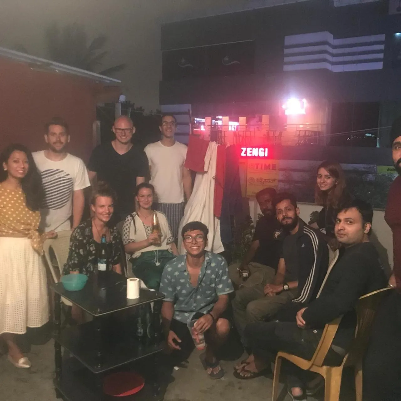 Evening entertainment in The Little Blue Window Hostel