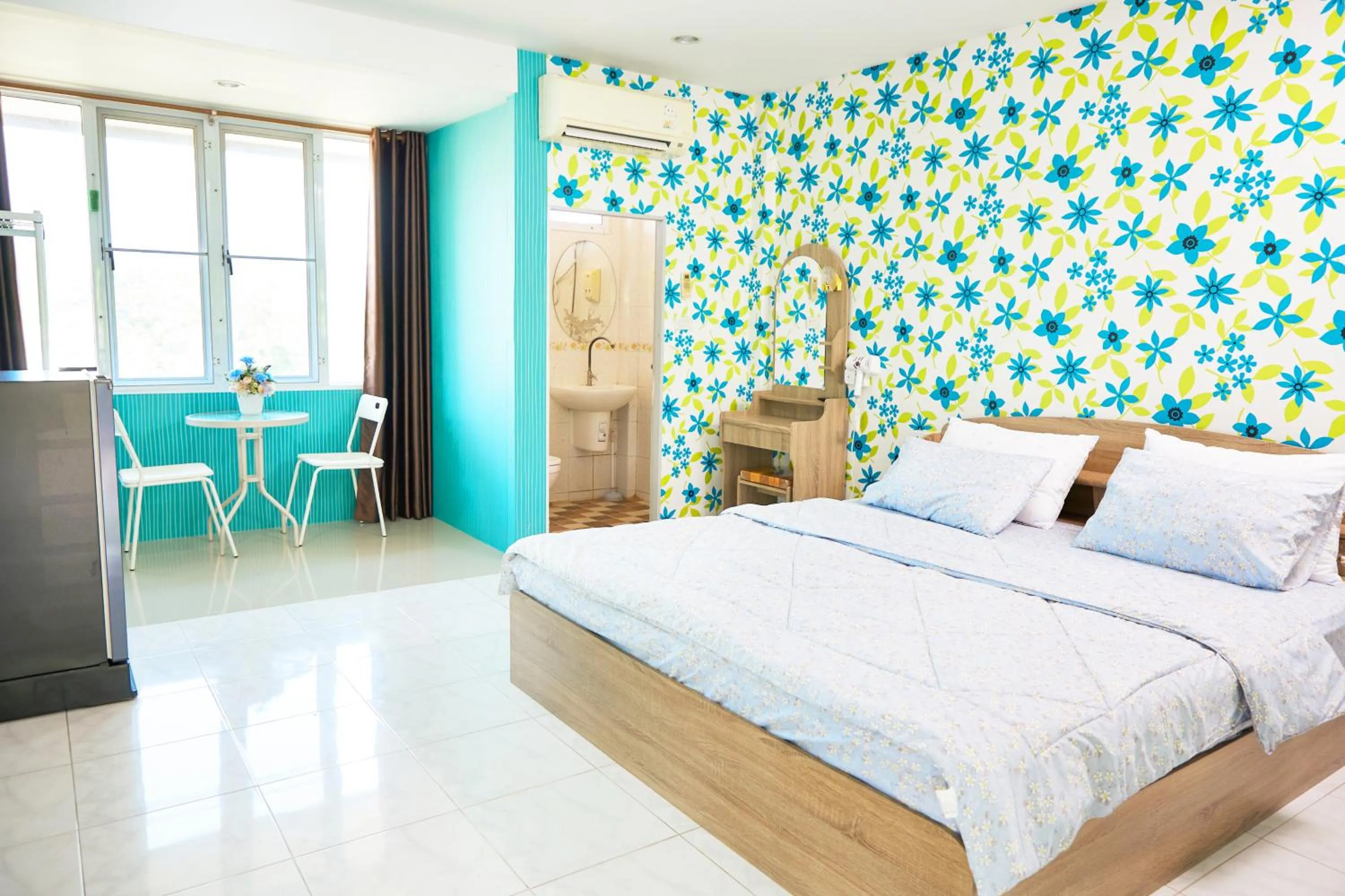 Bed in Baan Dara Resort