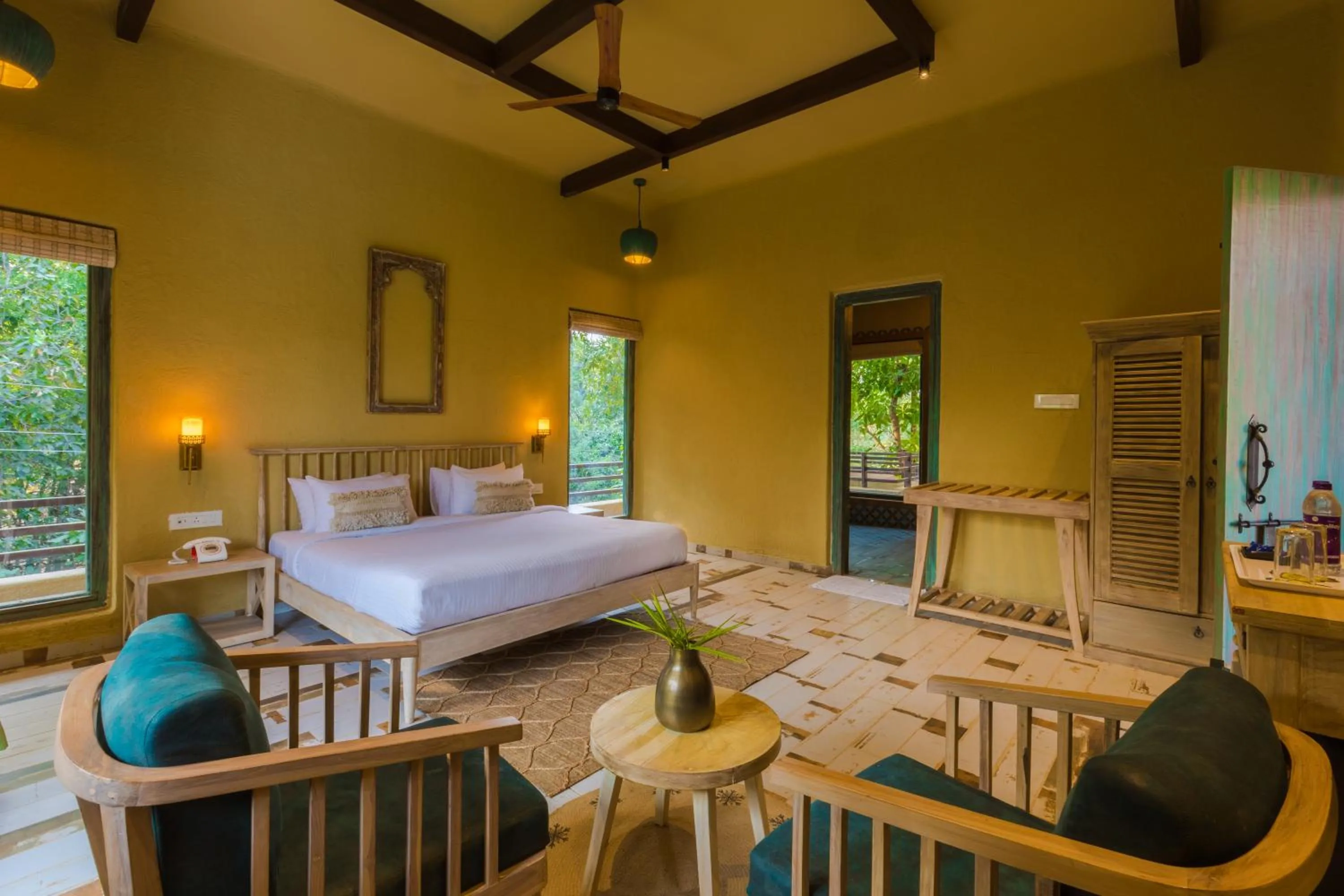 Bed in Vannraj Resort And Spa