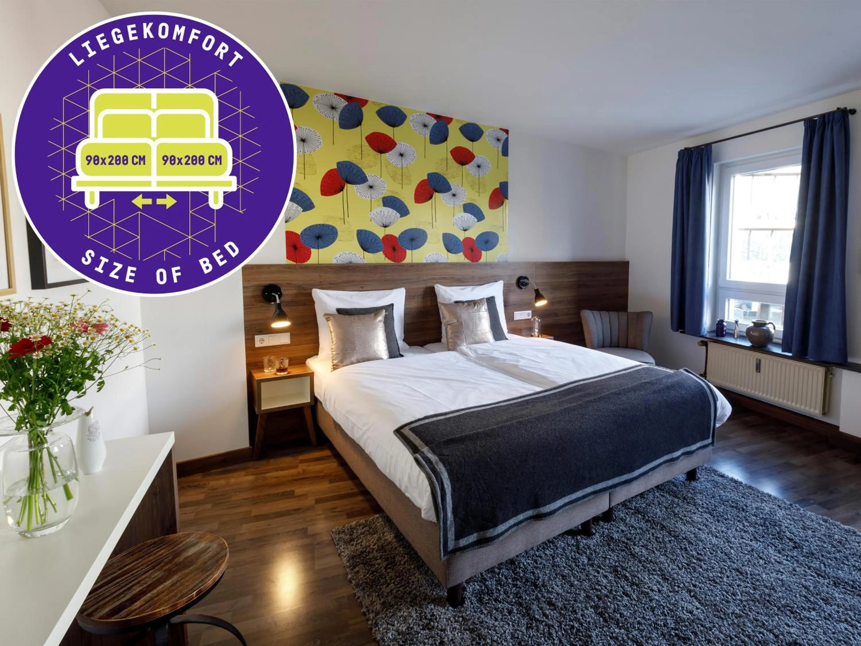 Bed in KONCEPT HOTEL Zum Kostbaren Blut