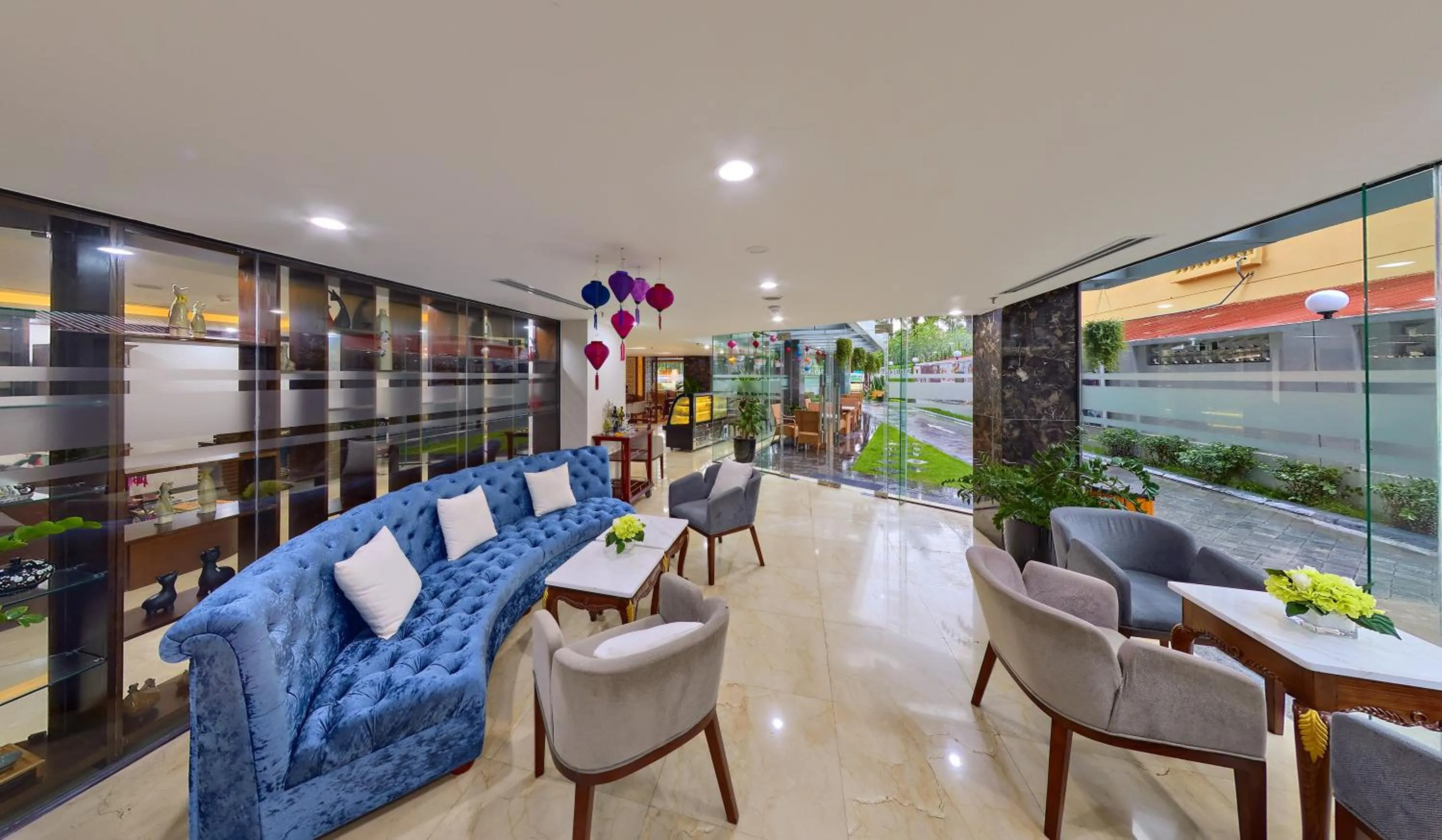 Seating area in Le Indochina Hotel