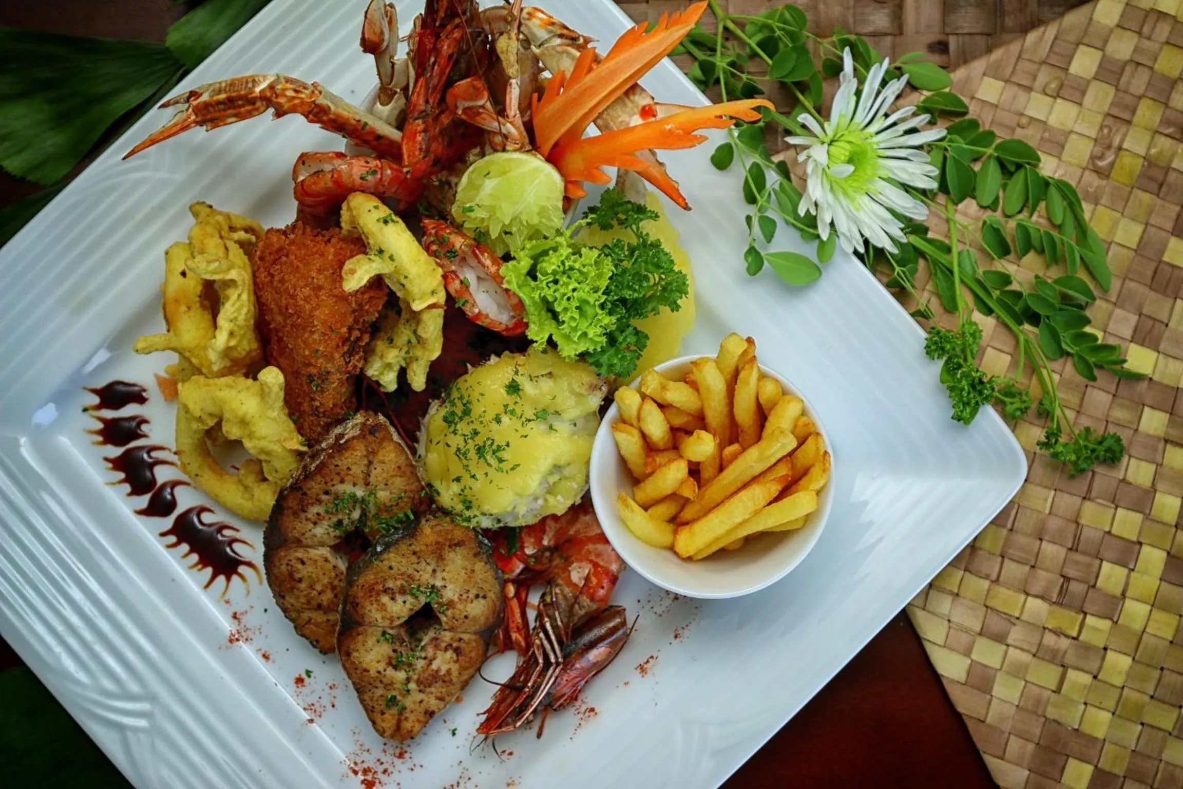 Food close-up in Kings Pavilion Luxury Hotel