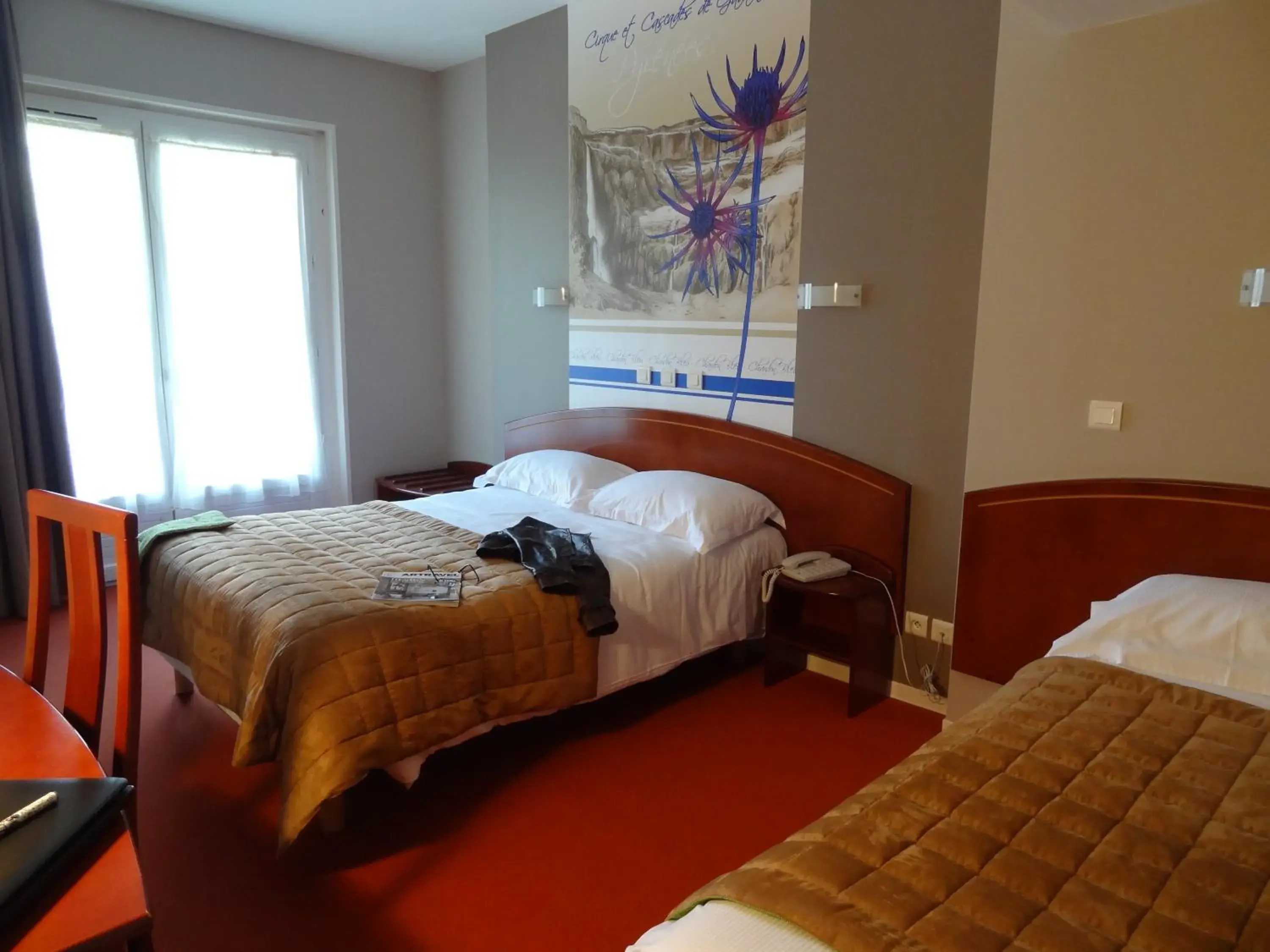 Balcony/Terrace, Bed in Cit'Hotel de la Marne Balcony/Terrace, Bed in Cit'Hotel de la Marne