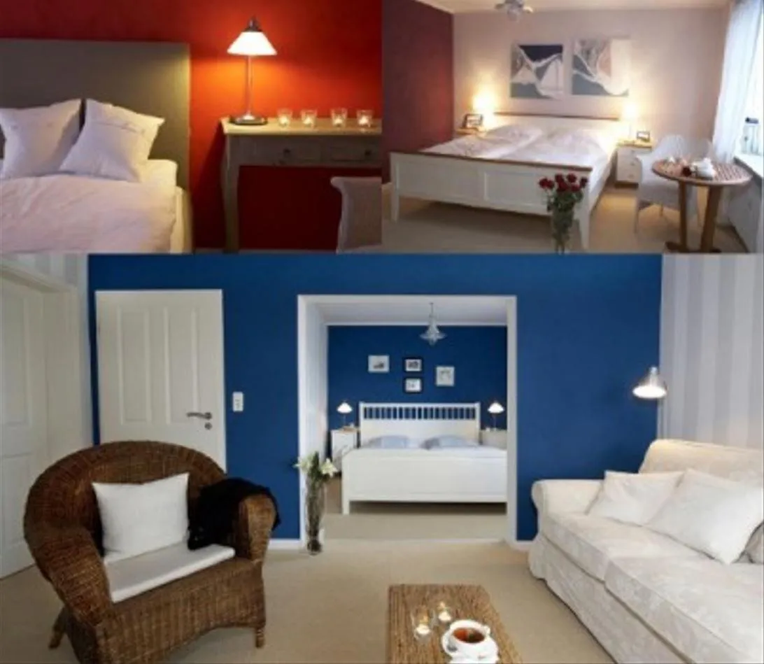 Photo of the whole room, Bed in Strandhaus Edersee Nr 12 - Kaminzimmer, Seeblick, Badestrand, Seeterrasse