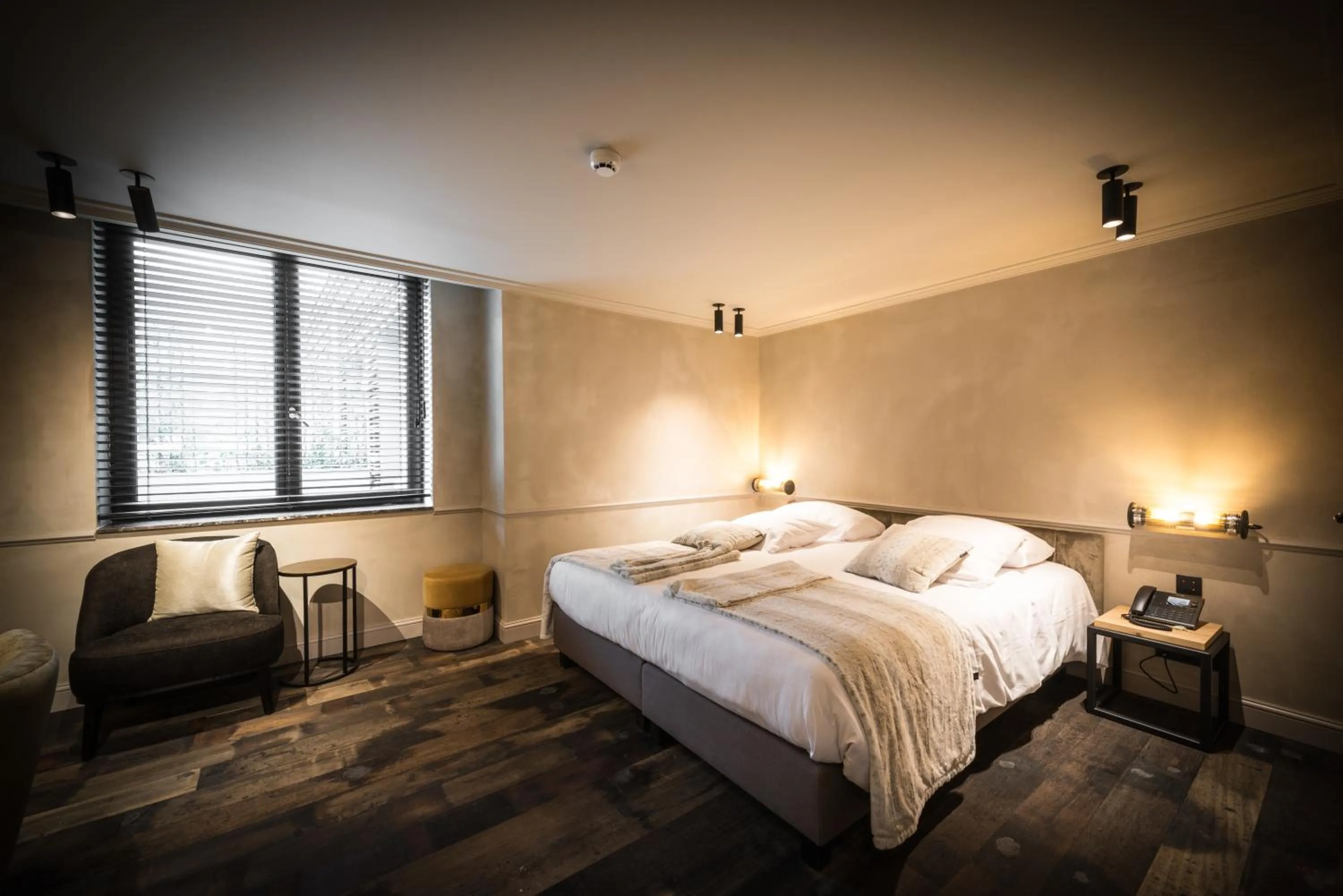 Bed in Hotel Sanglier